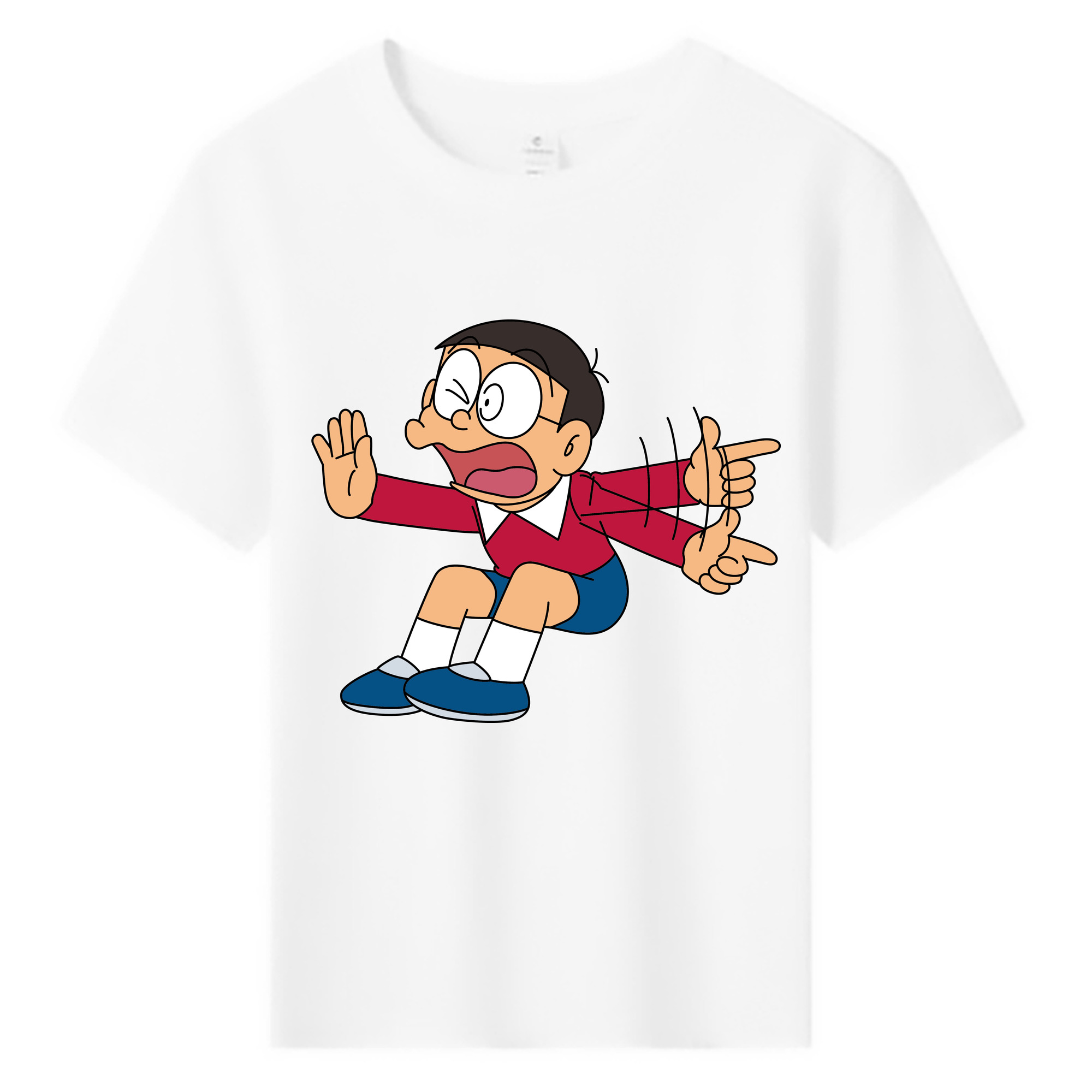 （画像用） ドラえもん 野比 のび太 Doraemon Nobita Nobi 綿100％キッズTシャツ（フロントプリント）