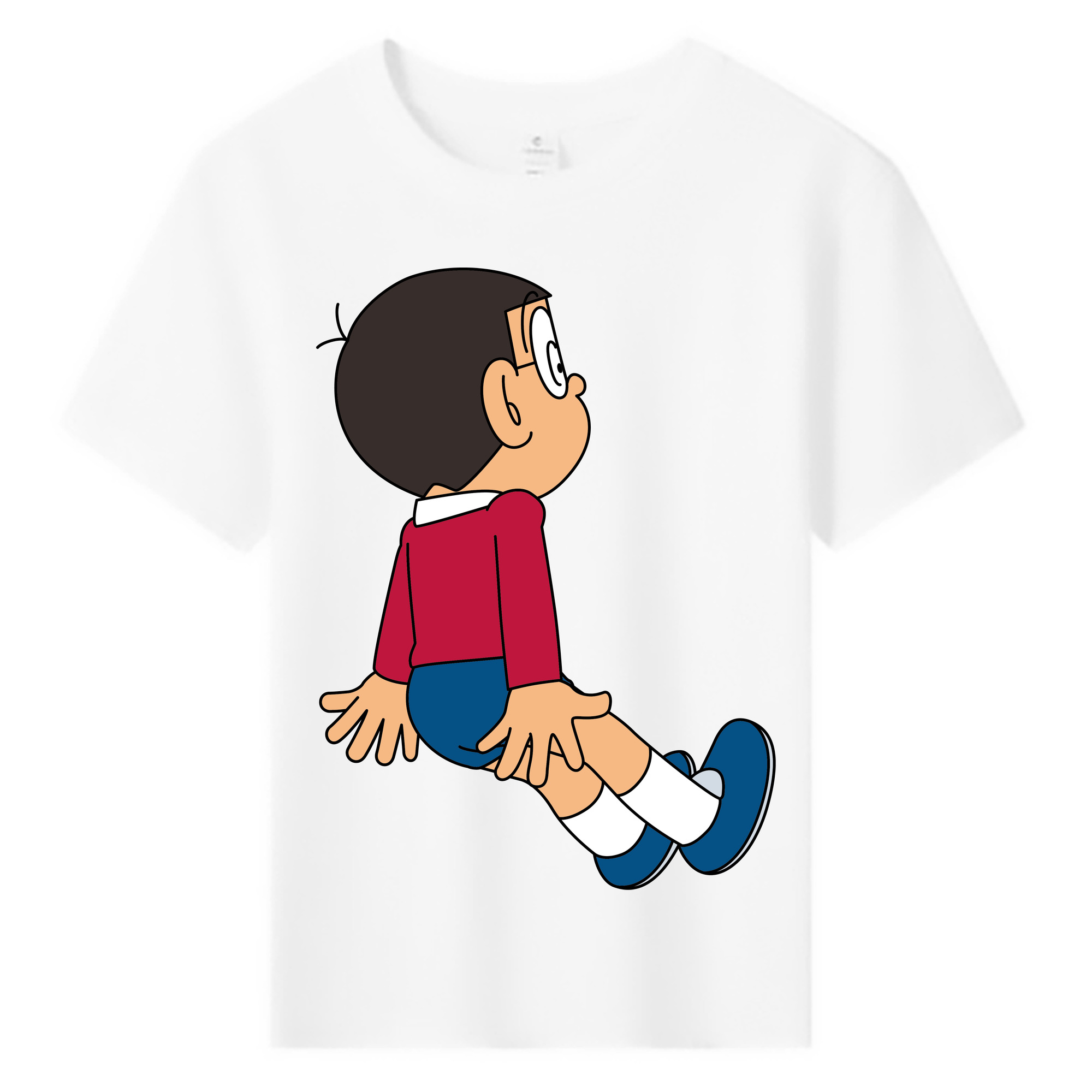 （画像用） ドラえもん 野比 のび太 Doraemon Nobita Nobi 綿100％キッズTシャツ（フロントプリント）