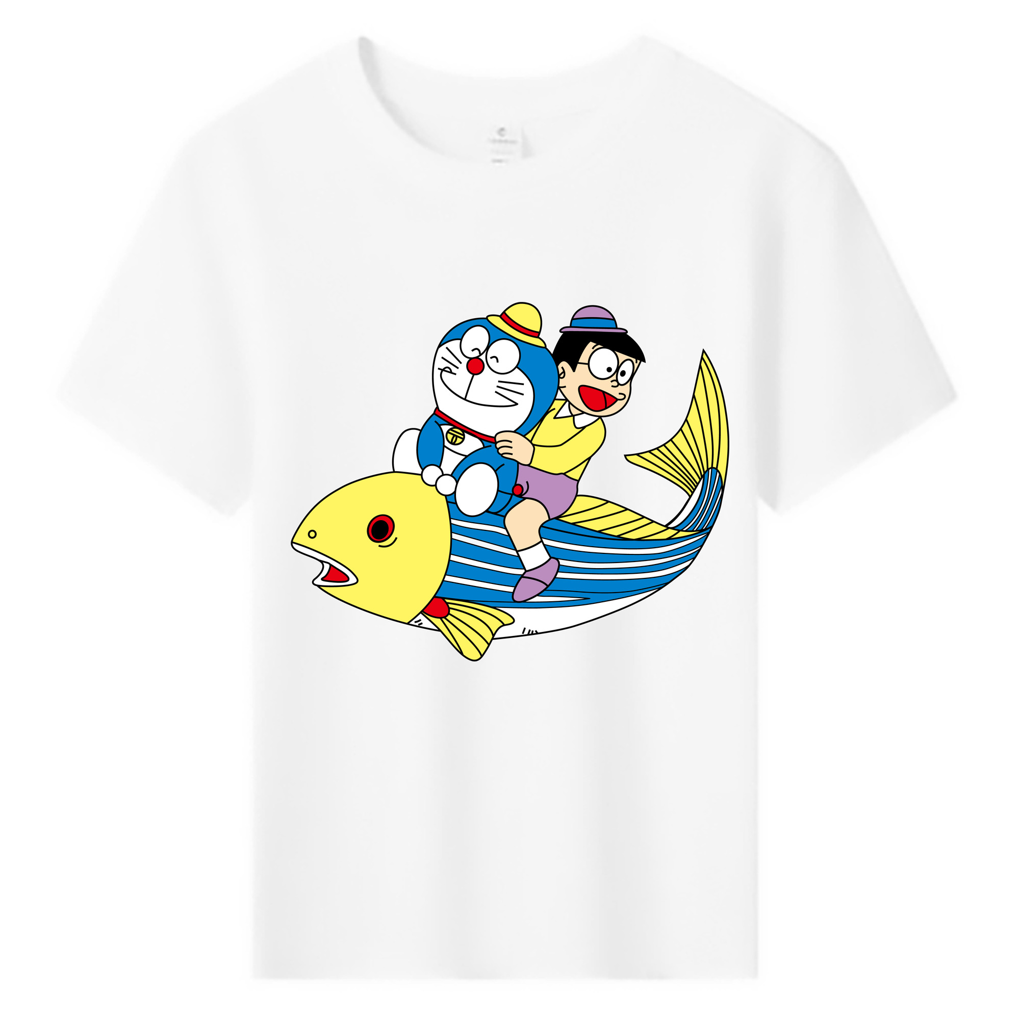 （画像用） ドラえもん 野比 のび太 Doraemon Nobita Nobi 綿100％キッズTシャツ（フロントプリント）