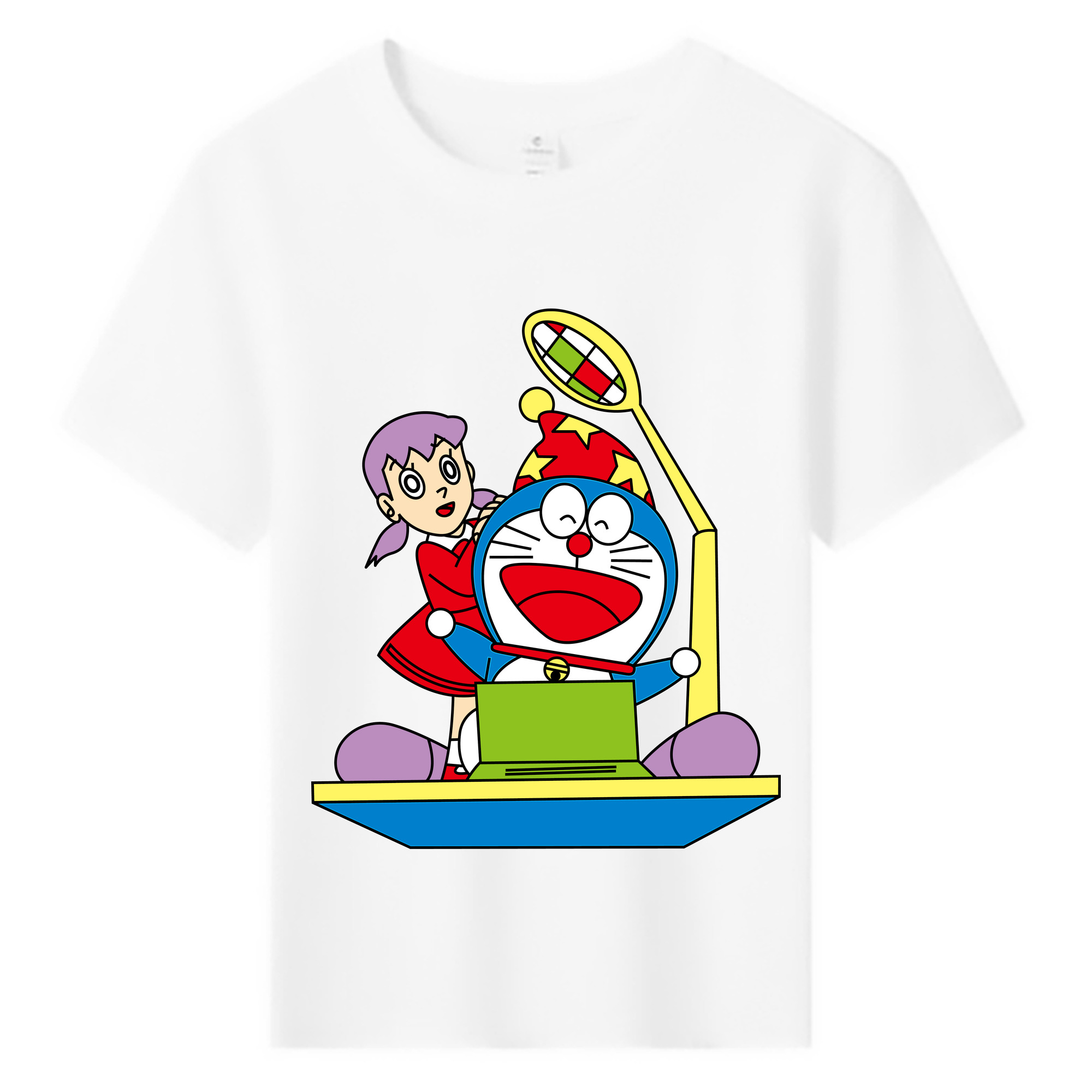 （画像用） ドラえもん みなもと しずか Doraemon Shizuka Minamoto 綿100％キッズTシャツ（フロントプリント）