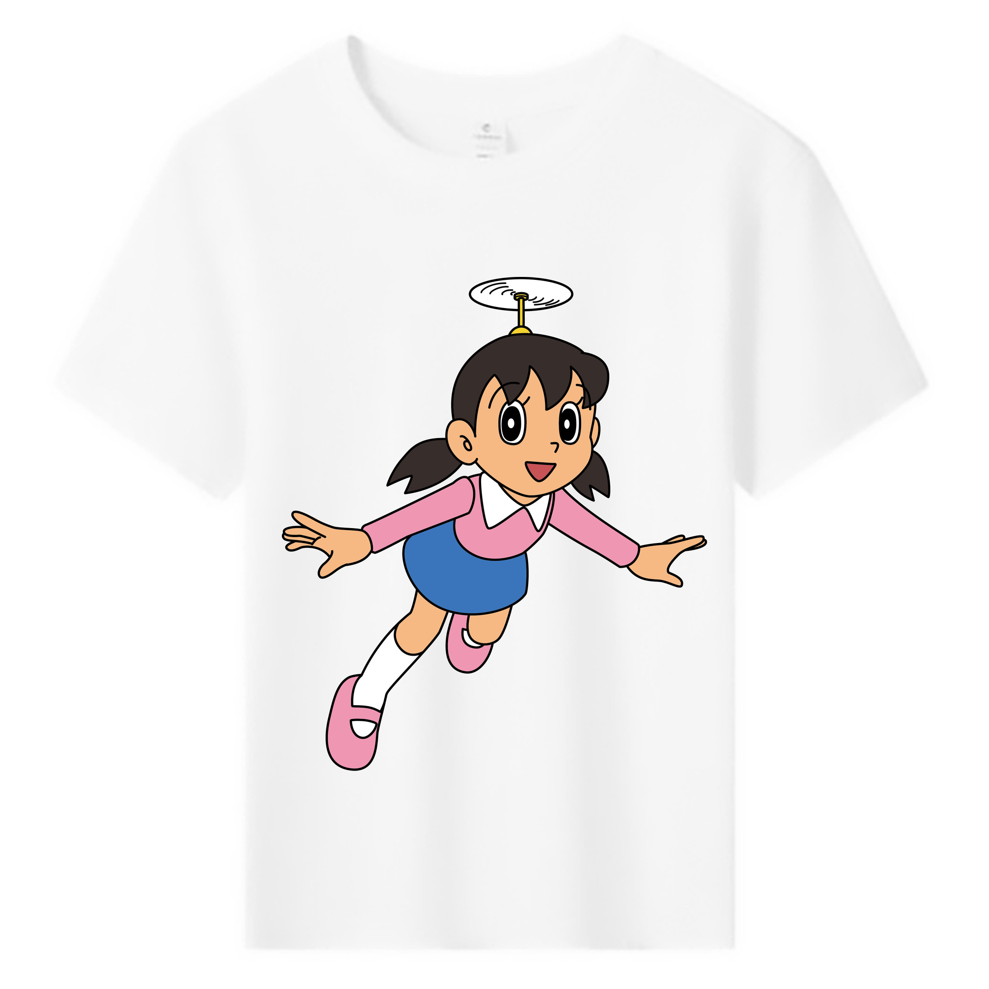 （画像用） ドラえもん みなもと しずか Doraemon Shizuka Minamoto 綿100％キッズTシャツ（フロントプリント）