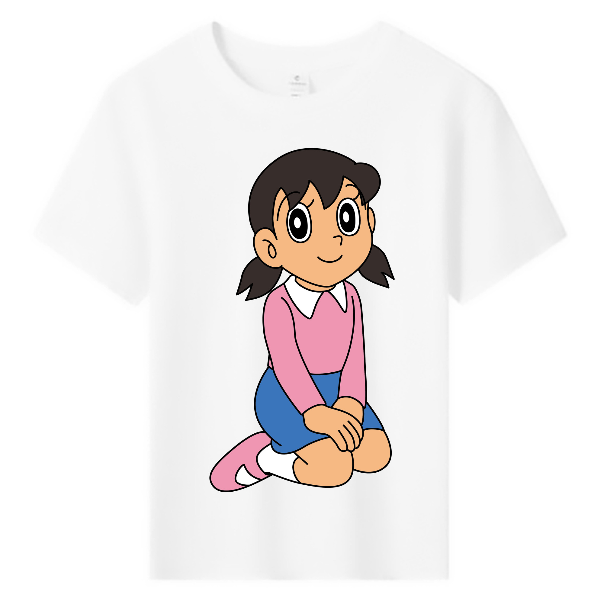 （画像用） ドラえもん みなもと しずか Doraemon Shizuka Minamoto 綿100％キッズTシャツ（フロントプリント）