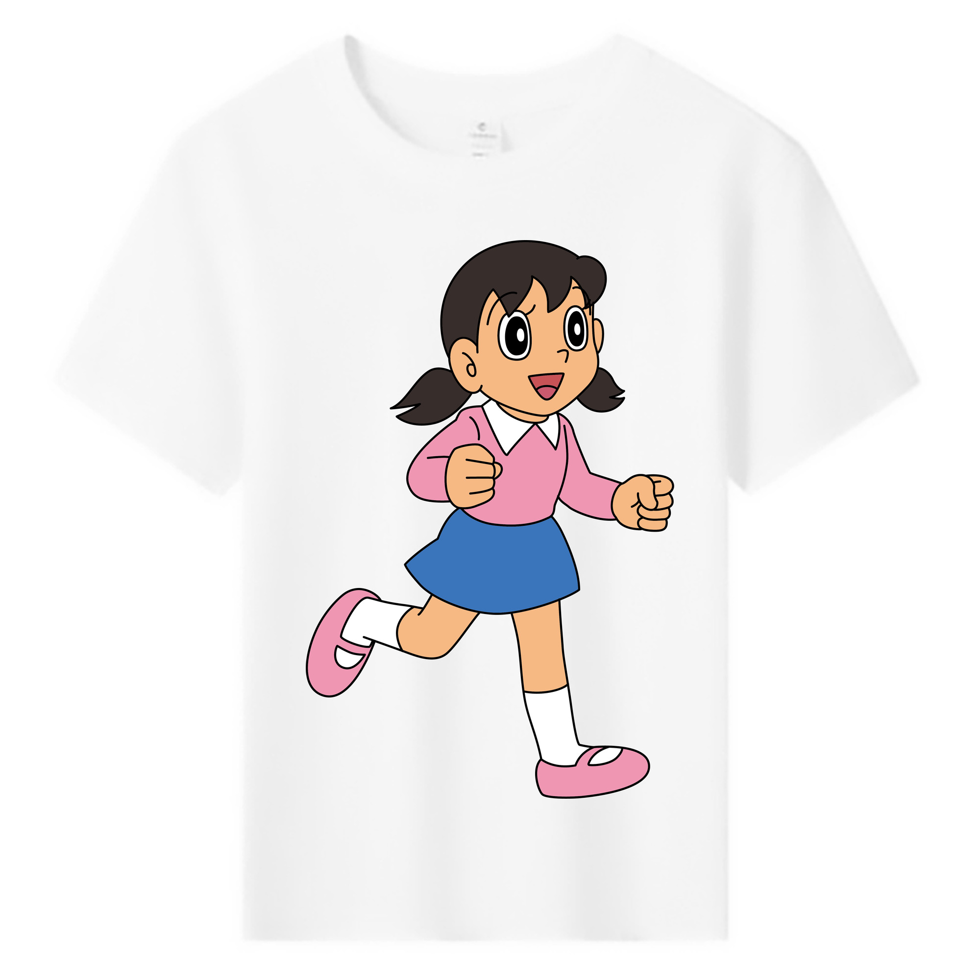 （画像用） ドラえもん みなもと しずか Doraemon Shizuka Minamoto 綿100％キッズTシャツ（フロントプリント）