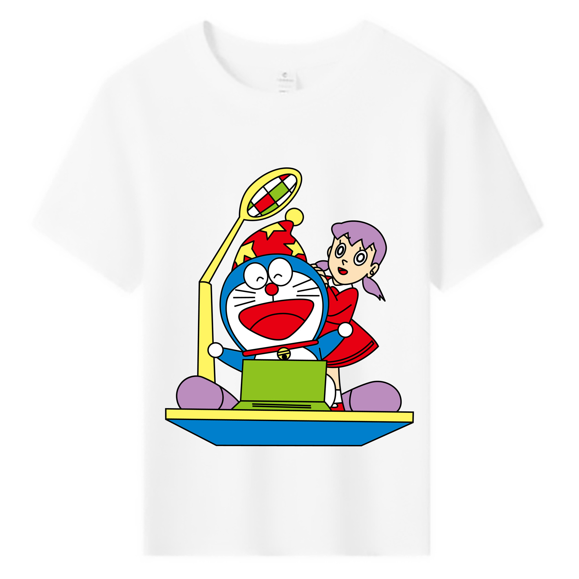 （画像用） ドラえもん みなもと しずか Doraemon Shizuka Minamoto 綿100％キッズTシャツ（フロントプリント）