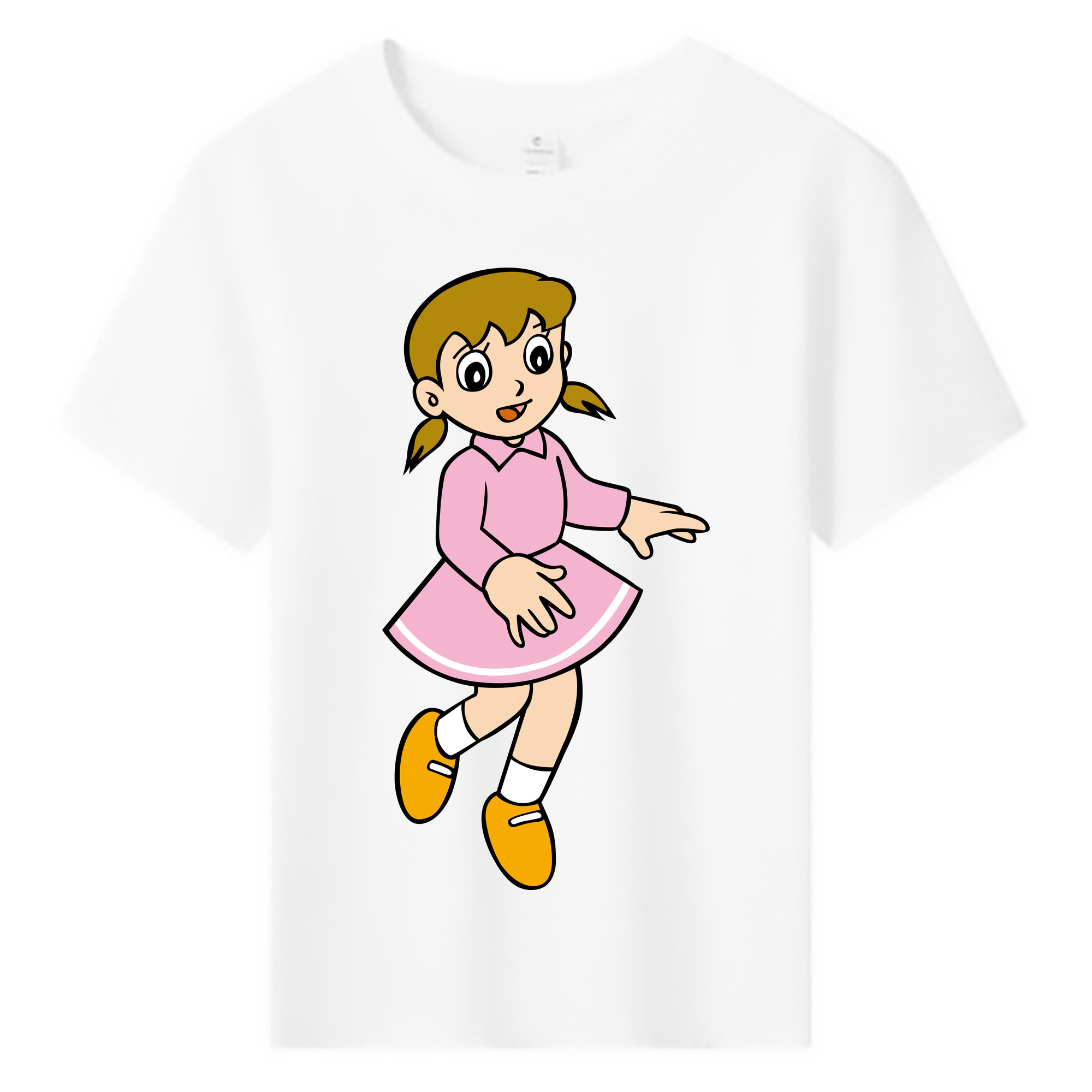 （画像用） ドラえもん みなもと しずか Doraemon Shizuka Minamoto 綿100％キッズTシャツ（フロントプリント）