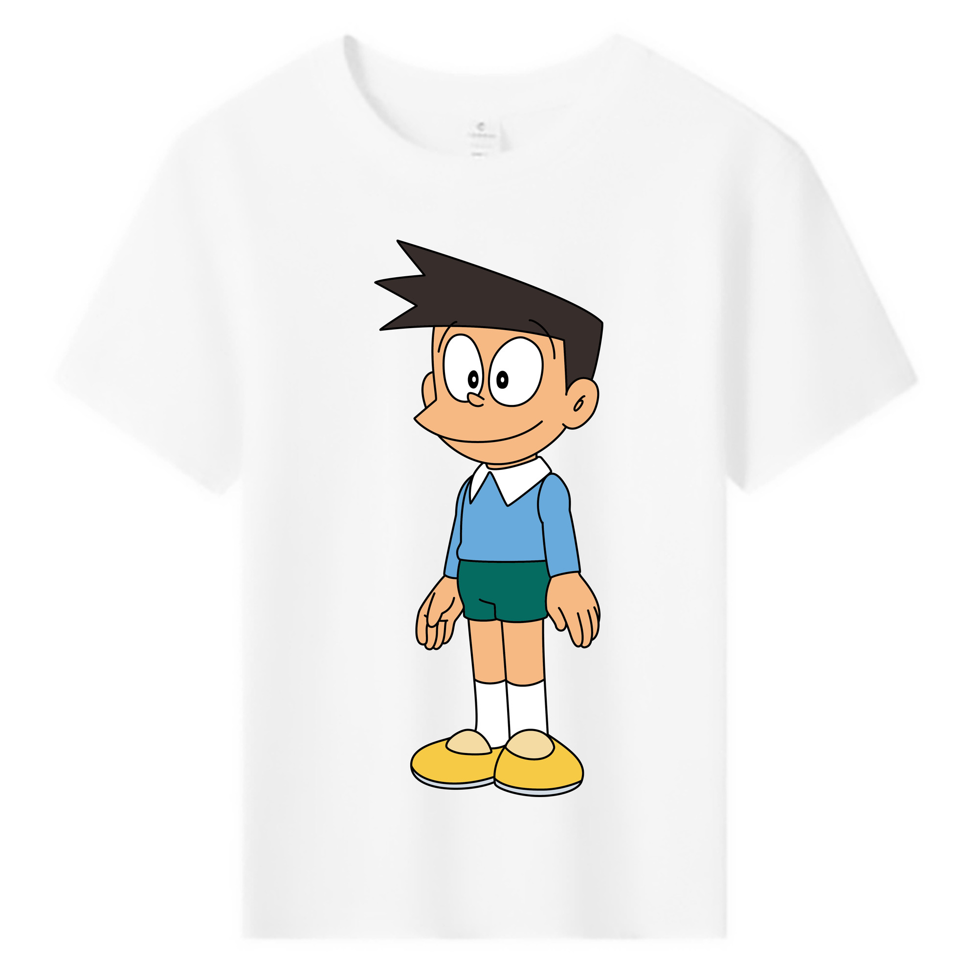 （画像用） ドラえもん 骨川 スネ夫 Doraemon Honekawa Suneo 綿100％キッズTシャツ（フロントプリント）
