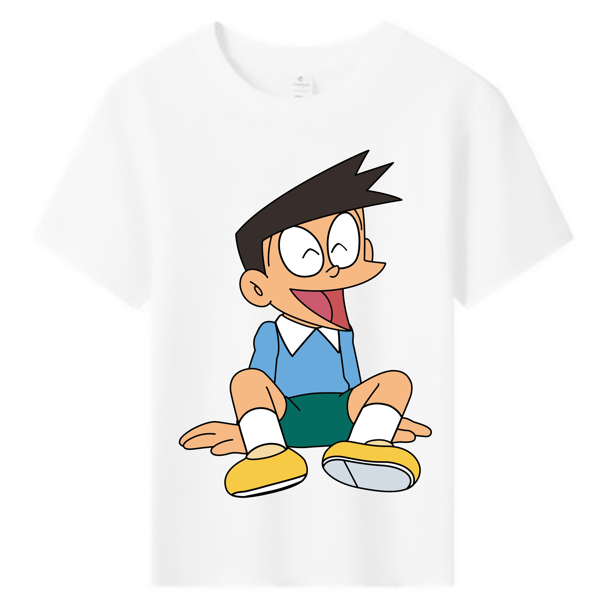 （画像用） ドラえもん 骨川 スネ夫 Doraemon Honekawa Suneo 綿100％キッズTシャツ（フロントプリント）