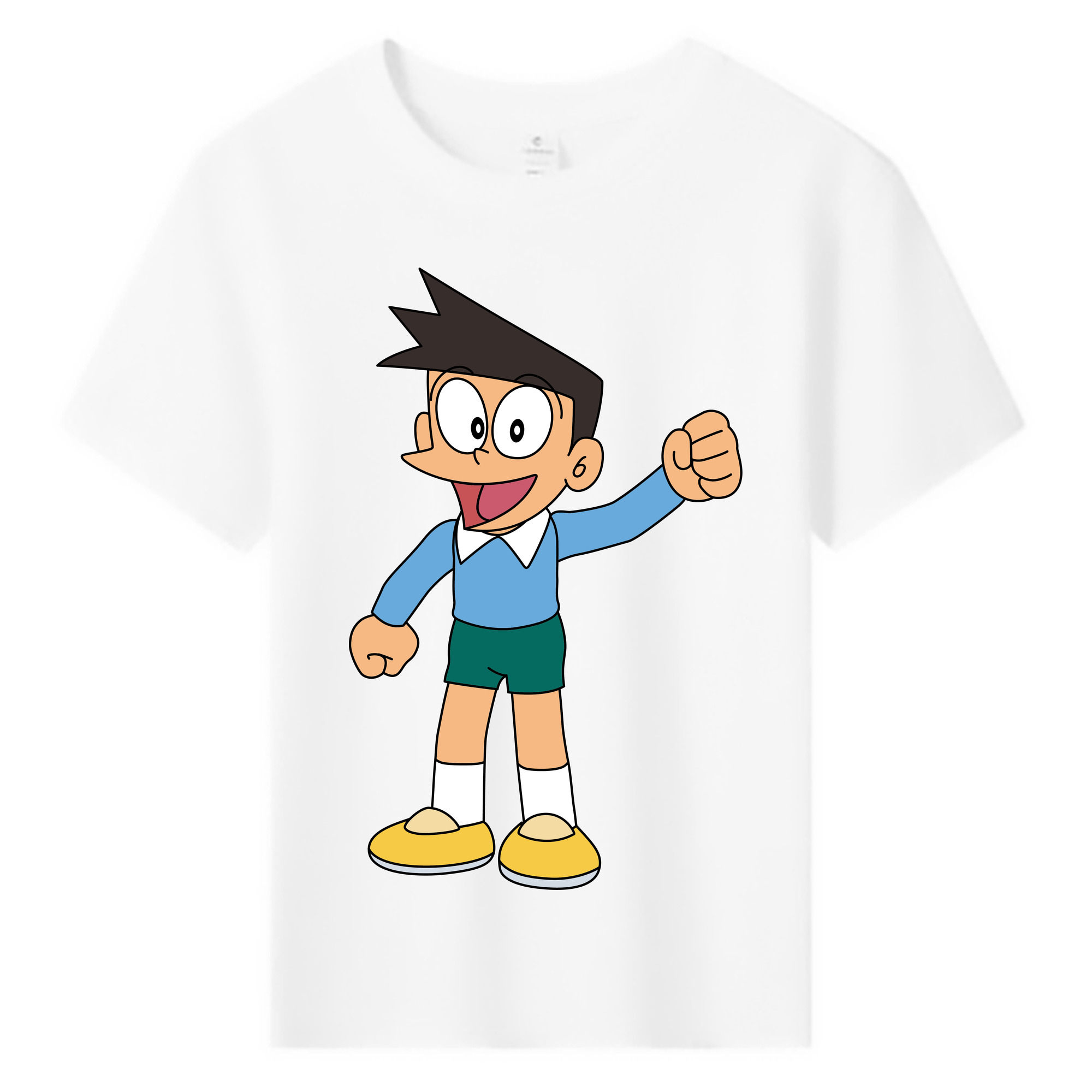 （画像用） ドラえもん 骨川 スネ夫 Doraemon Honekawa Suneo 綿100％キッズTシャツ（フロントプリント）