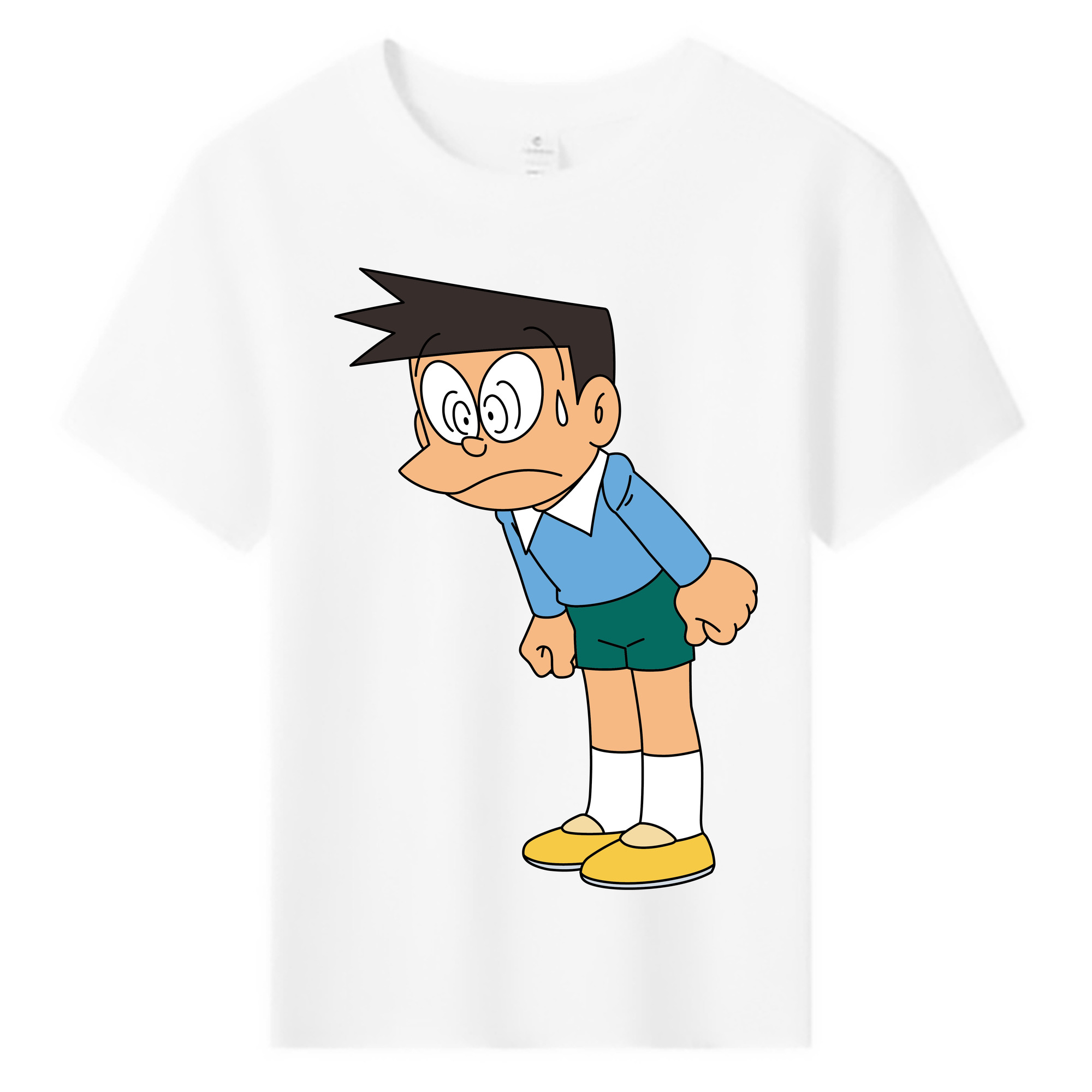 （画像用） ドラえもん 骨川 スネ夫 Doraemon Honekawa Suneo 綿100％キッズTシャツ（フロントプリント）