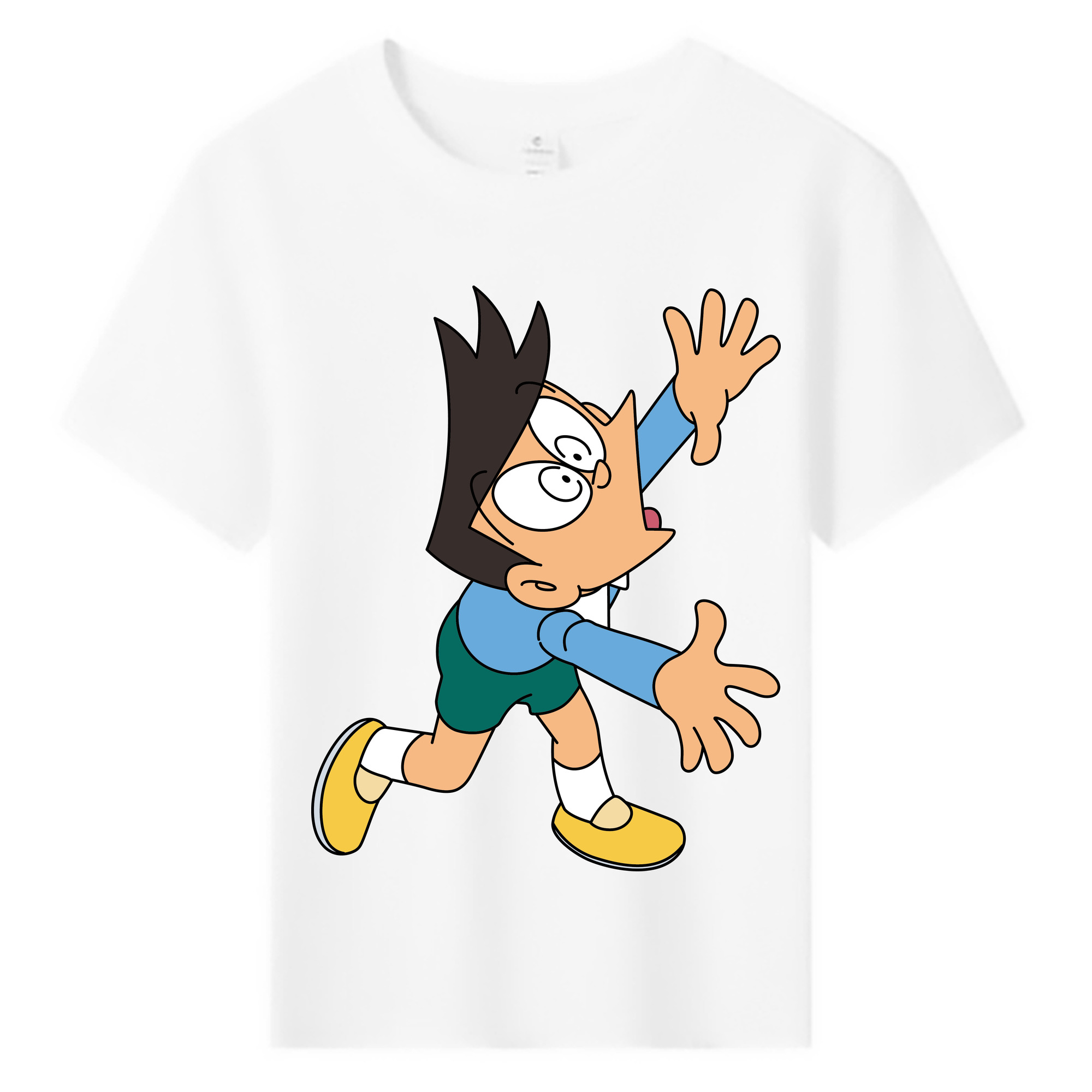 （画像用） ドラえもん 骨川 スネ夫 Doraemon Honekawa Suneo 綿100％キッズTシャツ（フロントプリント）