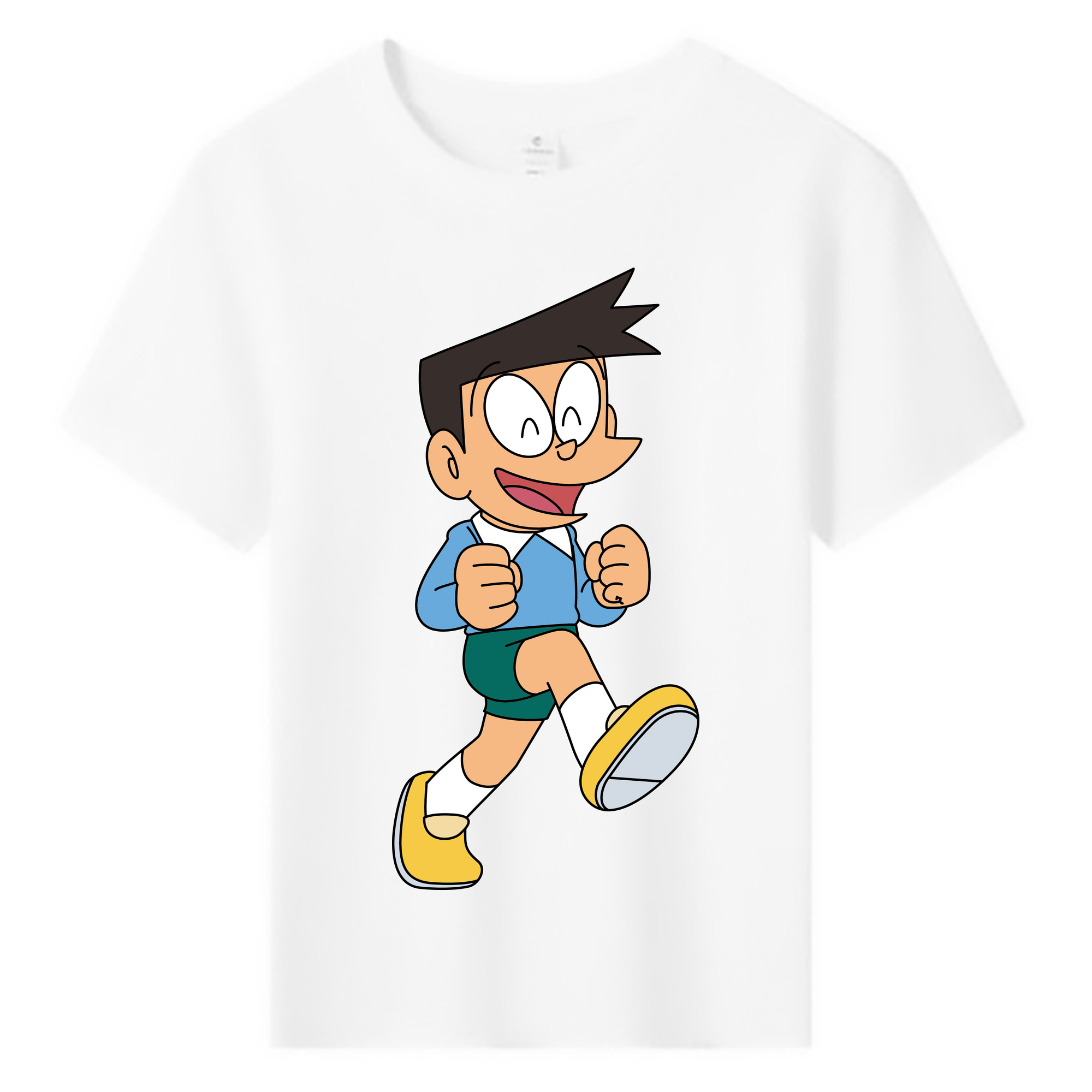 （画像用） ドラえもん 骨川 スネ夫 Doraemon Honekawa Suneo 綿100％キッズTシャツ（フロントプリント）