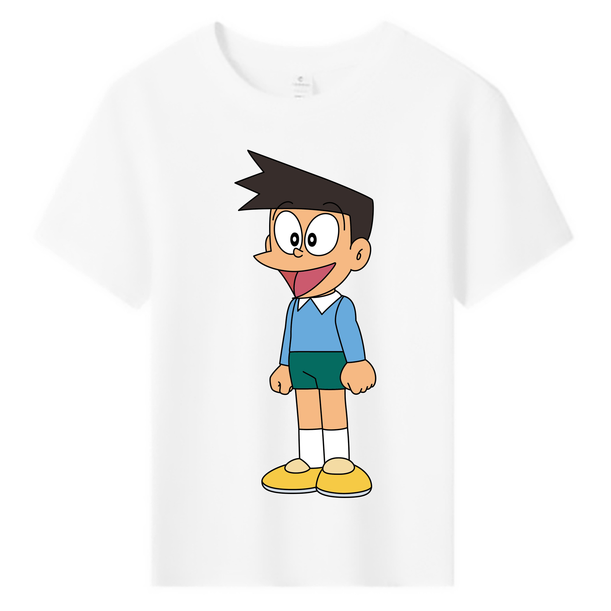 （画像用） ドラえもん 骨川 スネ夫 Doraemon Honekawa Suneo 綿100％キッズTシャツ（フロントプリント）