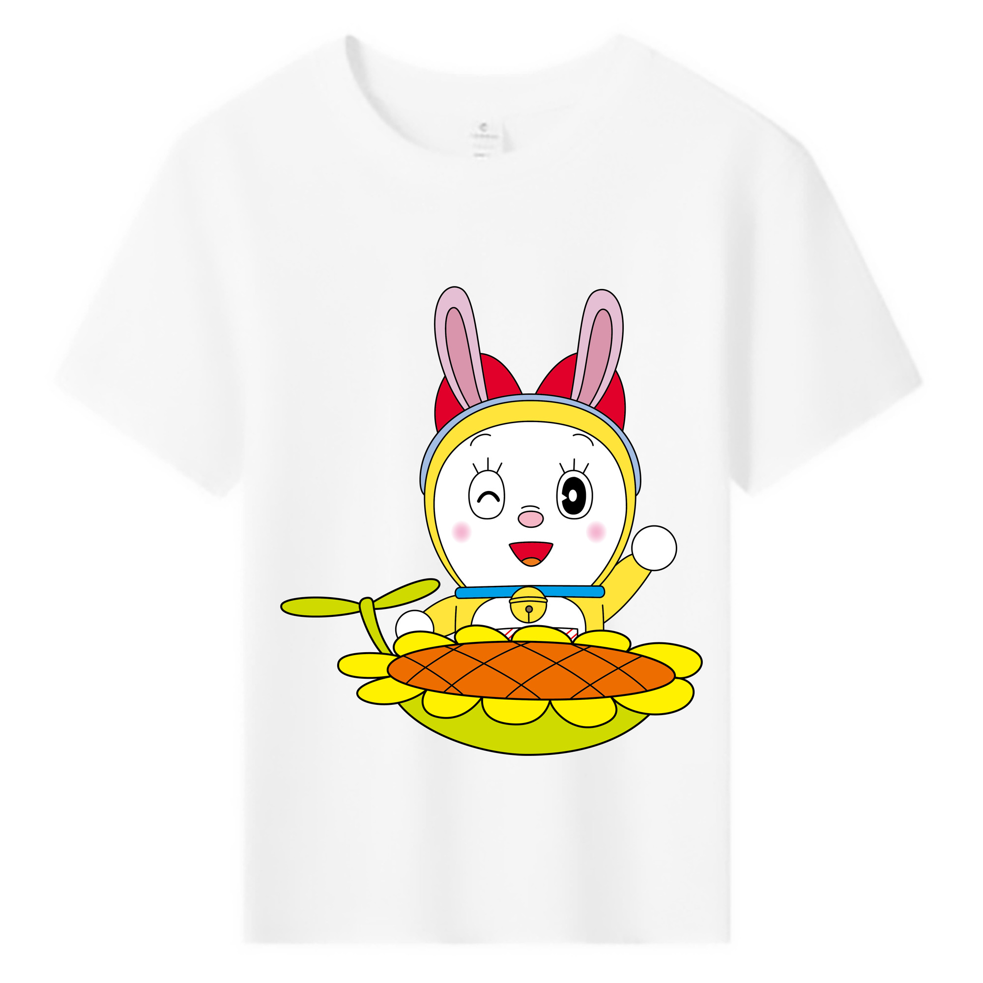 （画像用） ドラえもん ドラミ Doraemon Dorami 綿100％キッズTシャツ（フロントプリント）