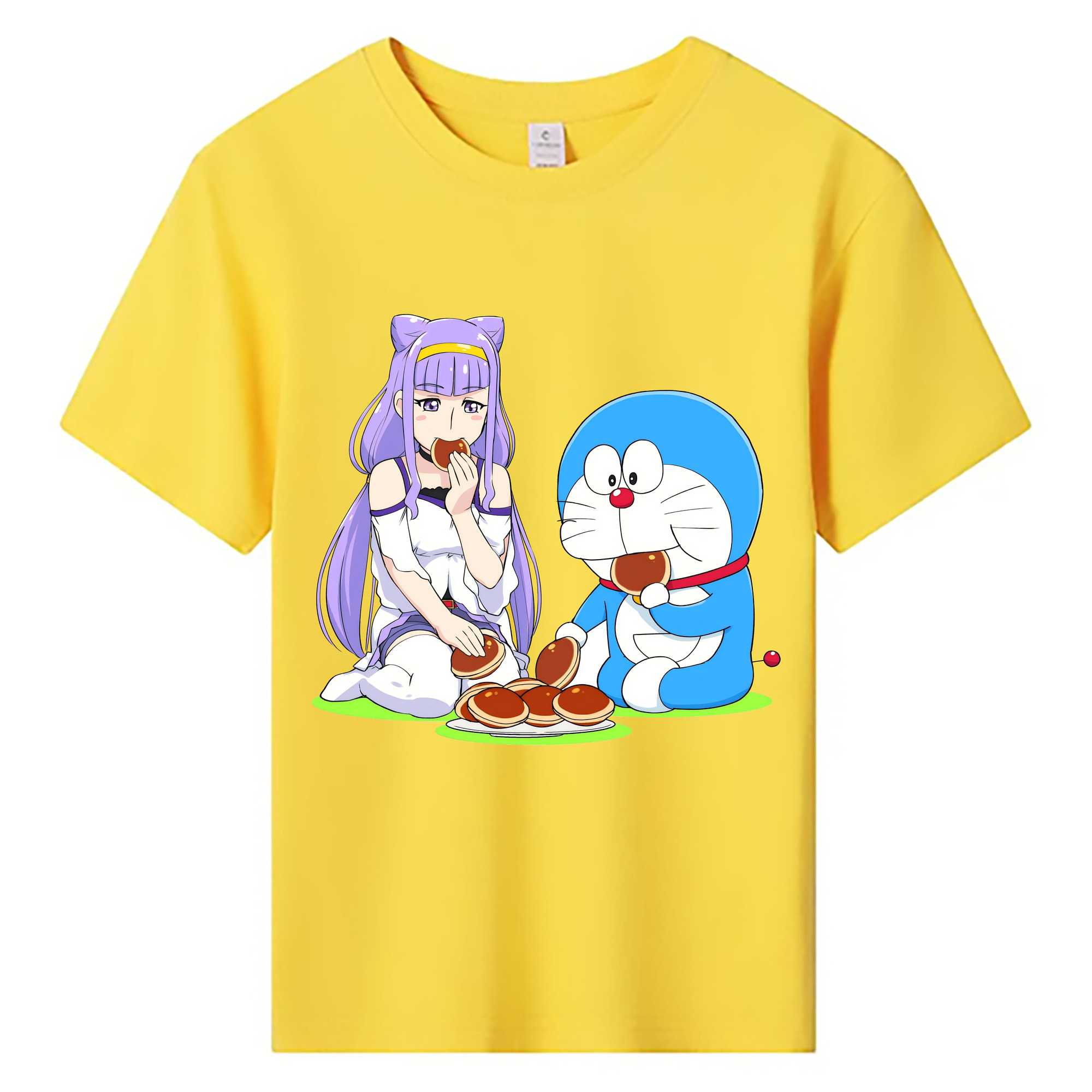 （画像用） ドラえもん Doraemon 綿100％キッズTシャツ（フロントプリント）