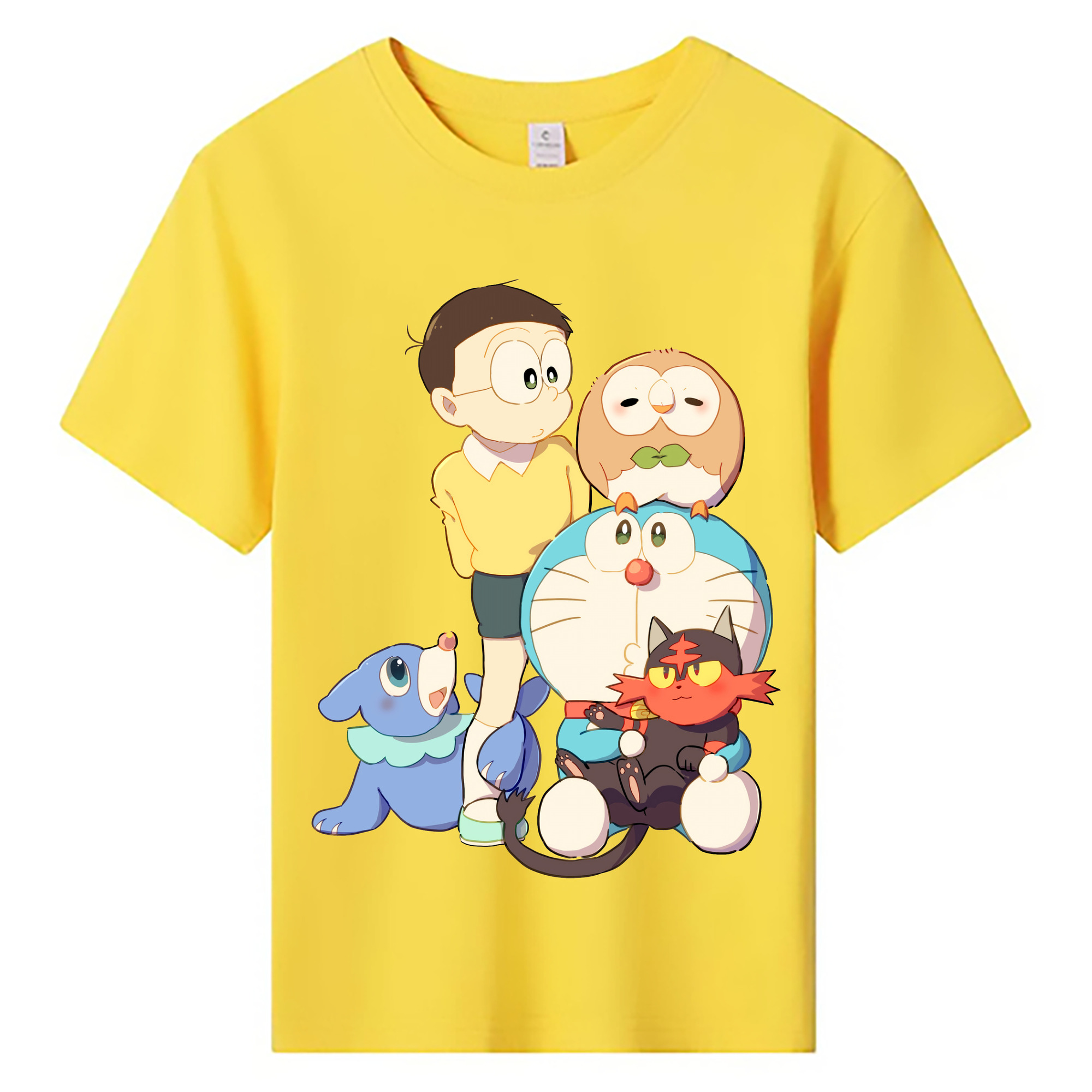 （画像用） ドラえもん Doraemon 綿100％キッズTシャツ（フロントプリント）