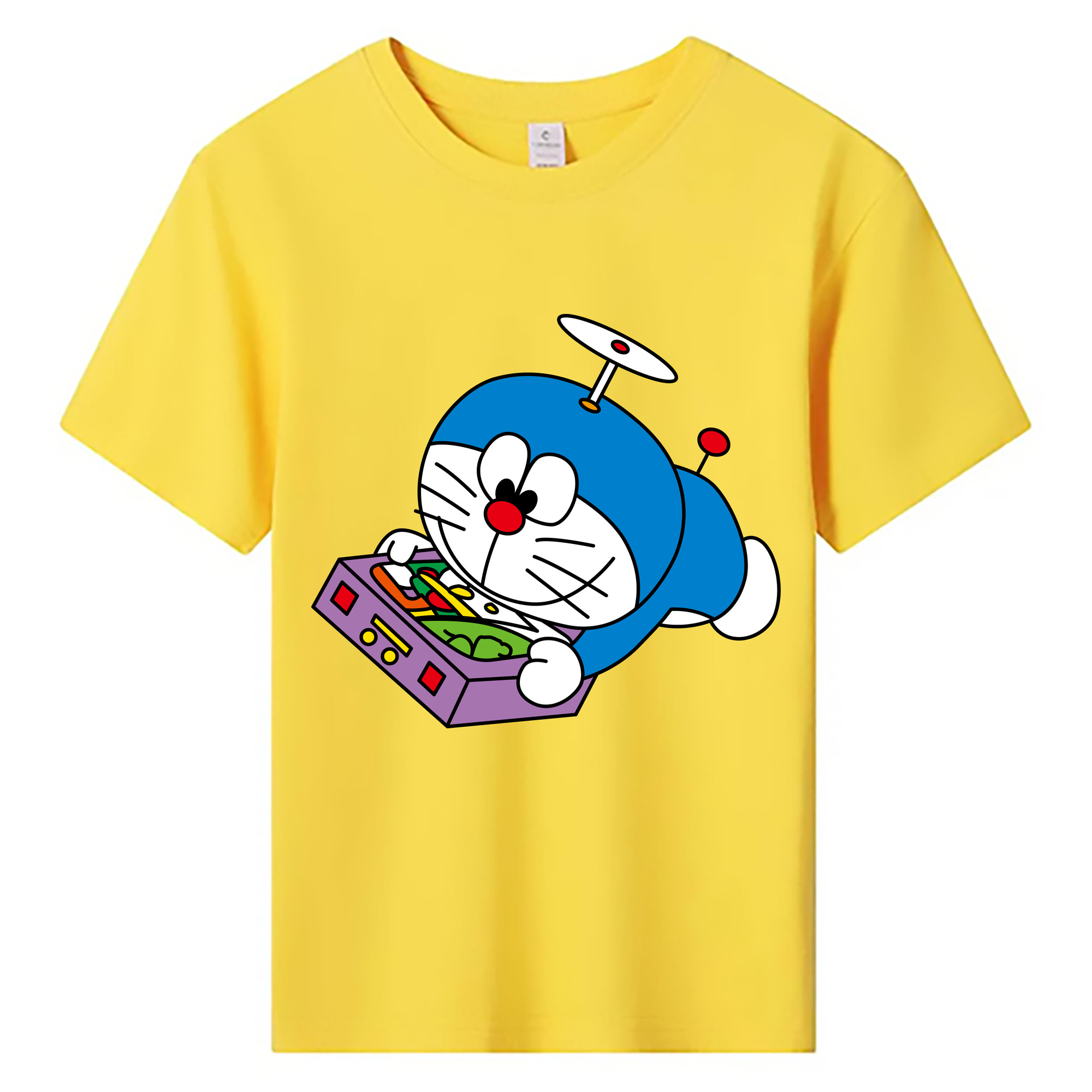 （画像用） ドラえもん Doraemon 綿100％キッズTシャツ（フロントプリント）