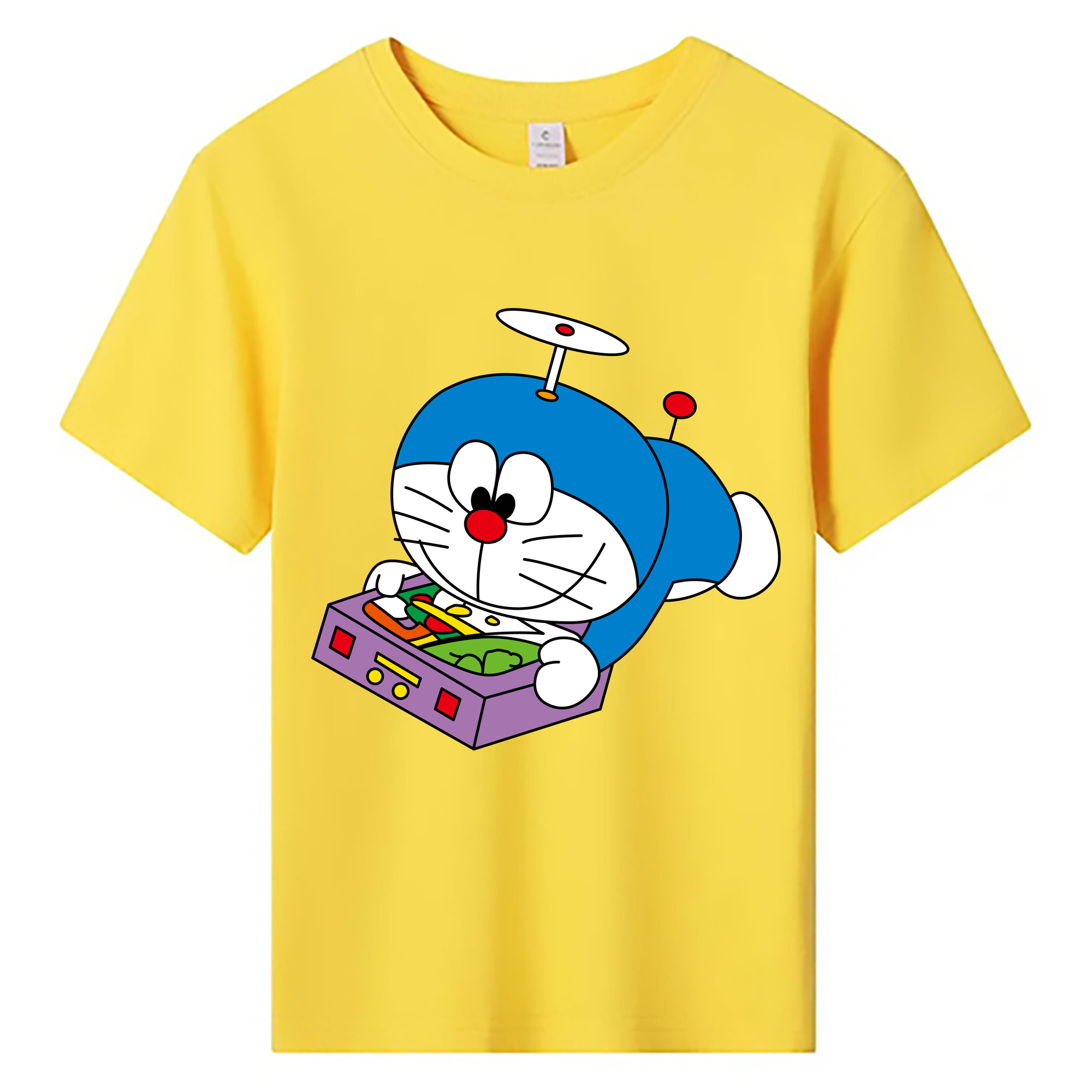 （画像用） ドラえもん Doraemon 綿100％キッズTシャツ（フロントプリント）