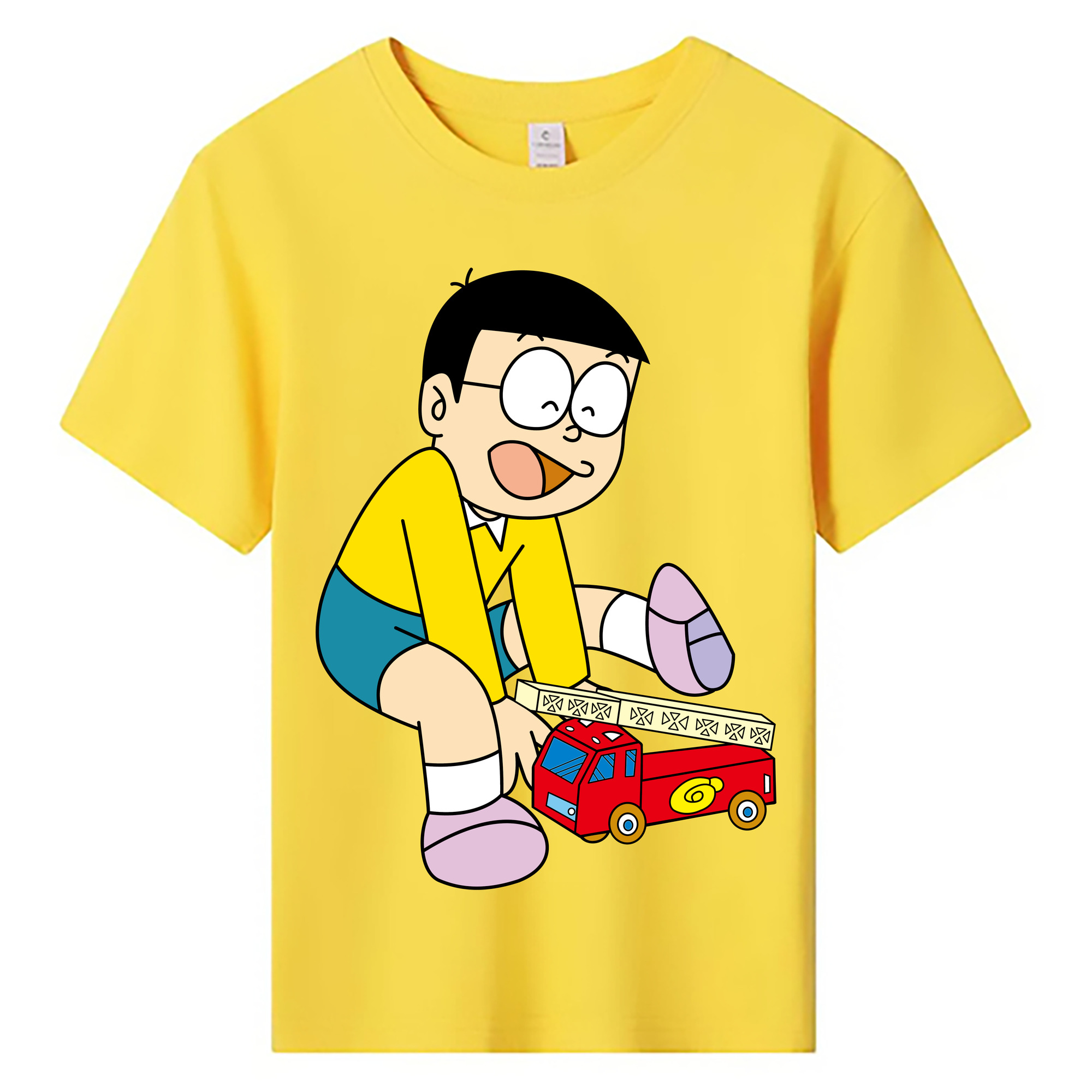（画像用） ドラえもん 野比 のび太 Doraemon Nobita Nobi 綿100％キッズTシャツ（フロントプリント）