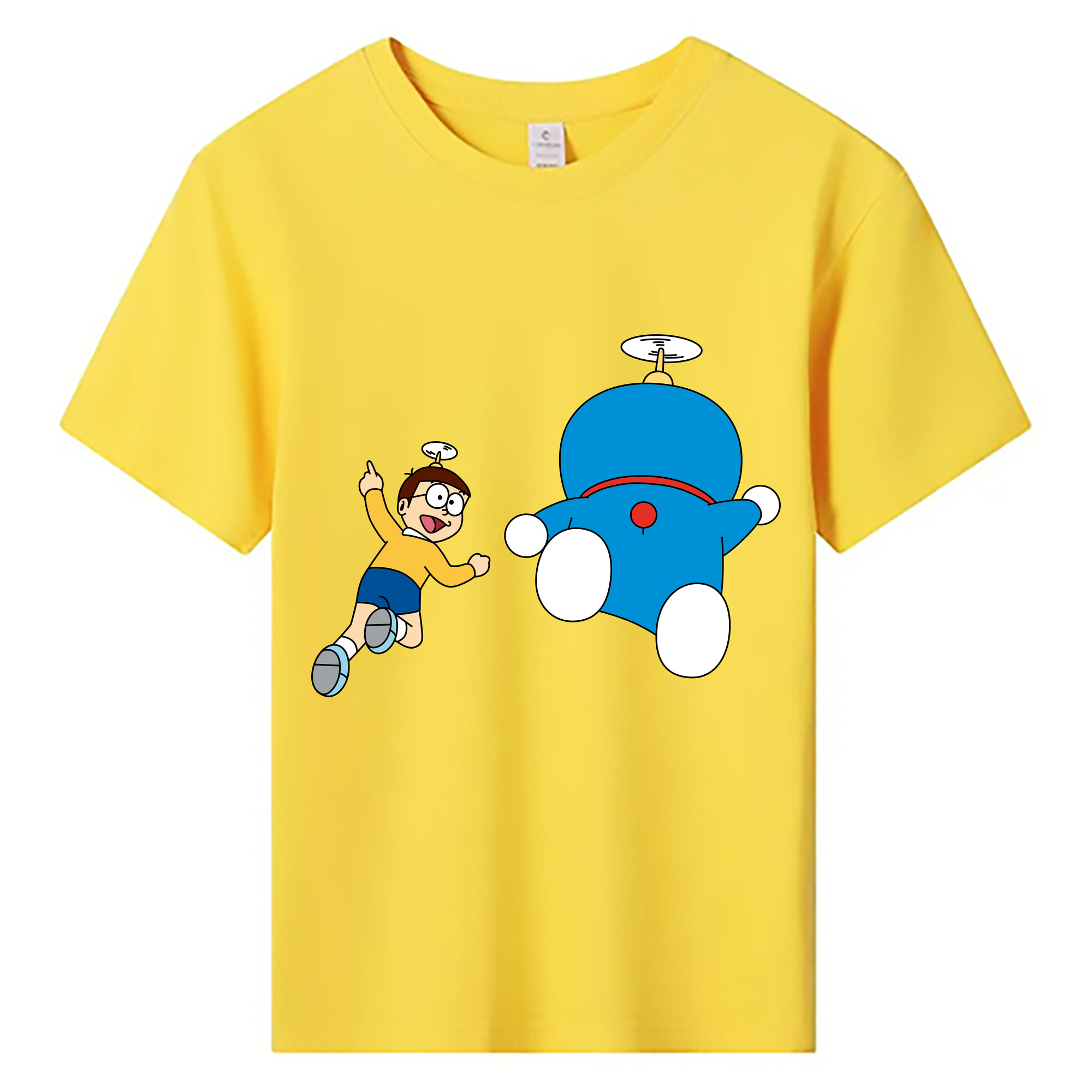 （画像用） ドラえもん 野比 のび太 Doraemon Nobita Nobi 綿100％キッズTシャツ（フロントプリント）