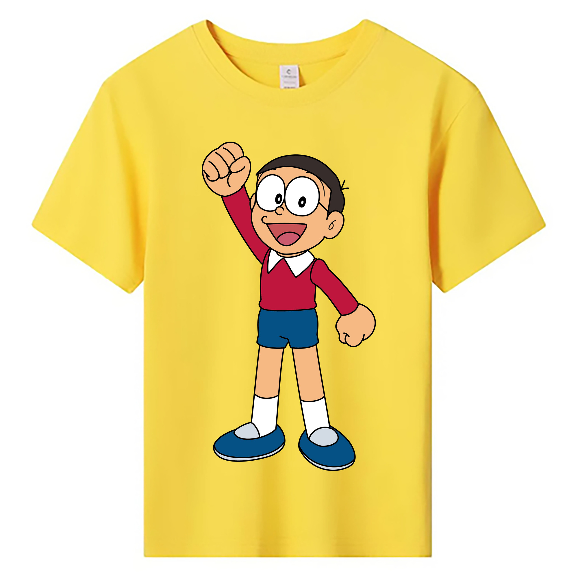 （画像用） ドラえもん 野比 のび太 Doraemon Nobita Nobi 綿100％キッズTシャツ（フロントプリント）