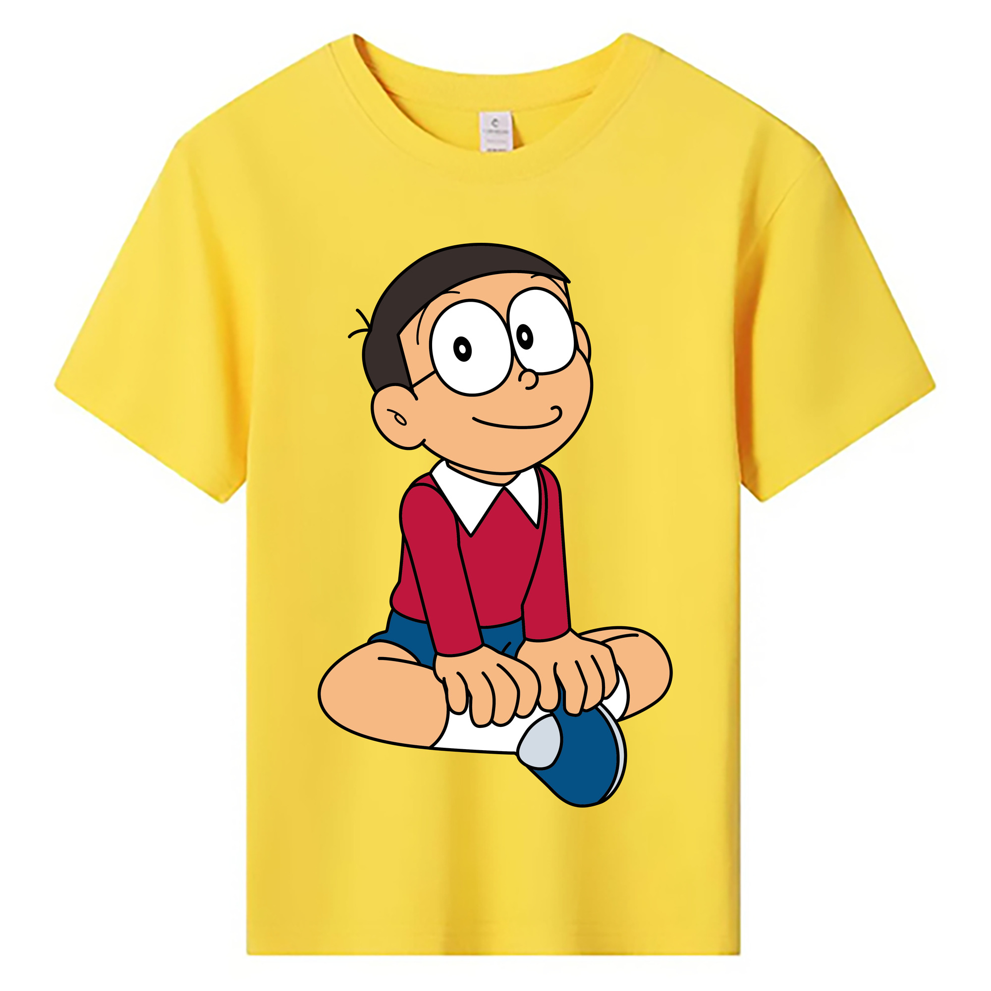 （画像用） ドラえもん 野比 のび太 Doraemon Nobita Nobi 綿100％キッズTシャツ（フロントプリント）