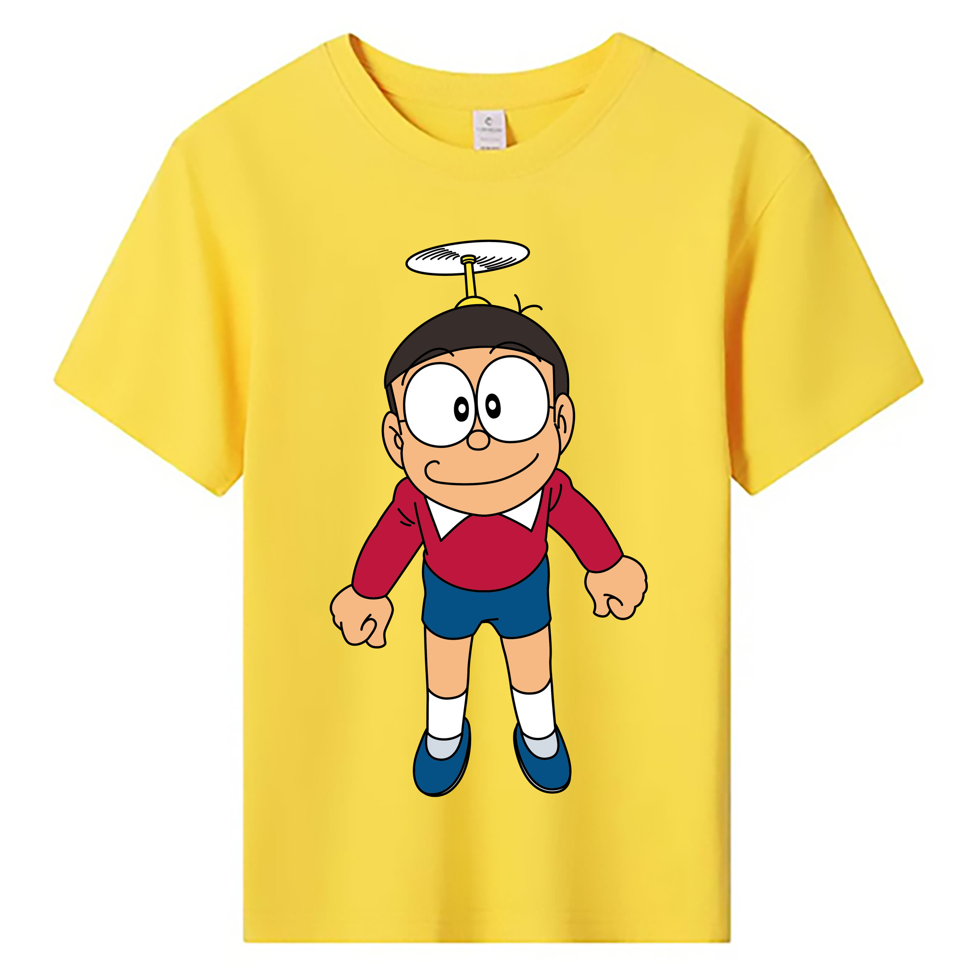 （画像用） ドラえもん 野比 のび太 Doraemon Nobita Nobi 綿100％キッズTシャツ（フロントプリント）