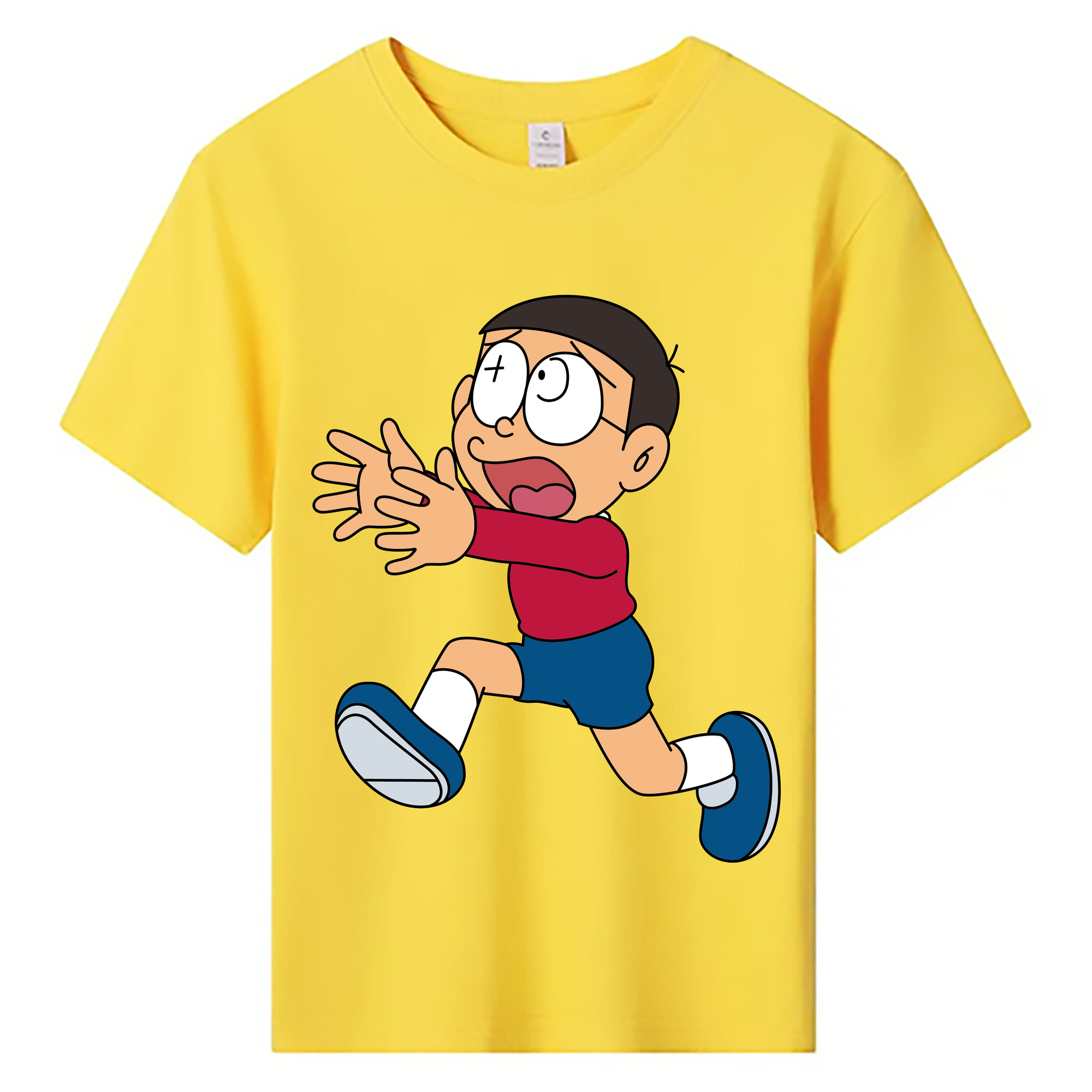 （画像用） ドラえもん 野比 のび太 Doraemon Nobita Nobi 綿100％キッズTシャツ（フロントプリント）