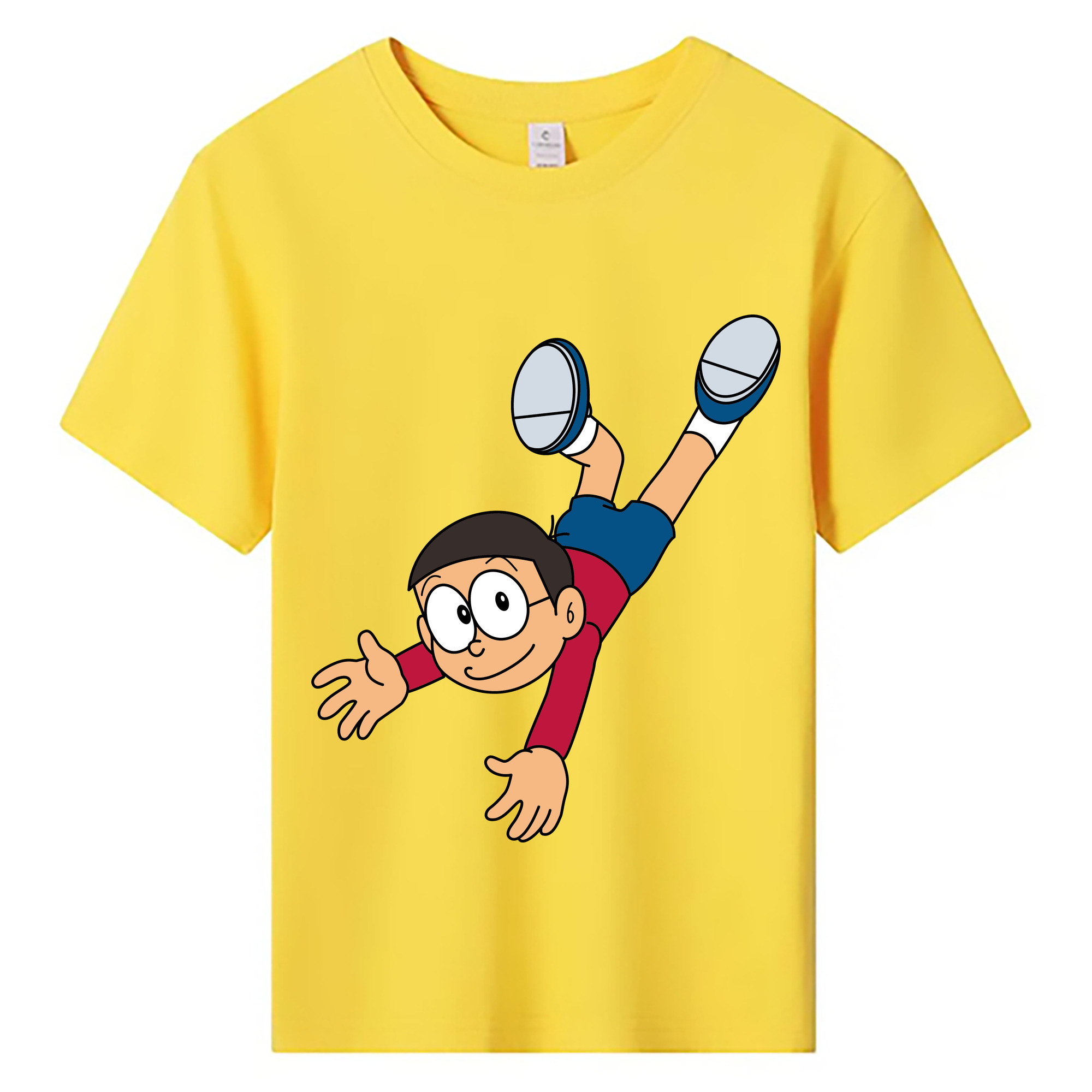 （画像用） ドラえもん 野比 のび太 Doraemon Nobita Nobi 綿100％キッズTシャツ（フロントプリント）
