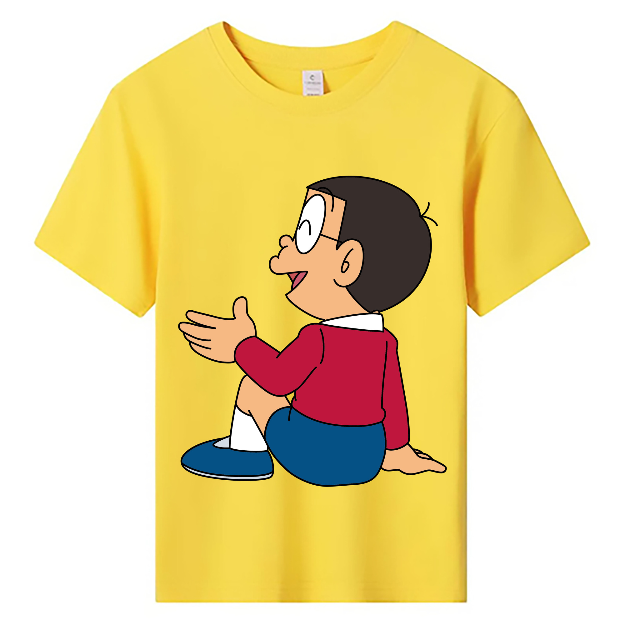 （画像用） ドラえもん 野比 のび太 Doraemon Nobita Nobi 綿100％キッズTシャツ（フロントプリント）
