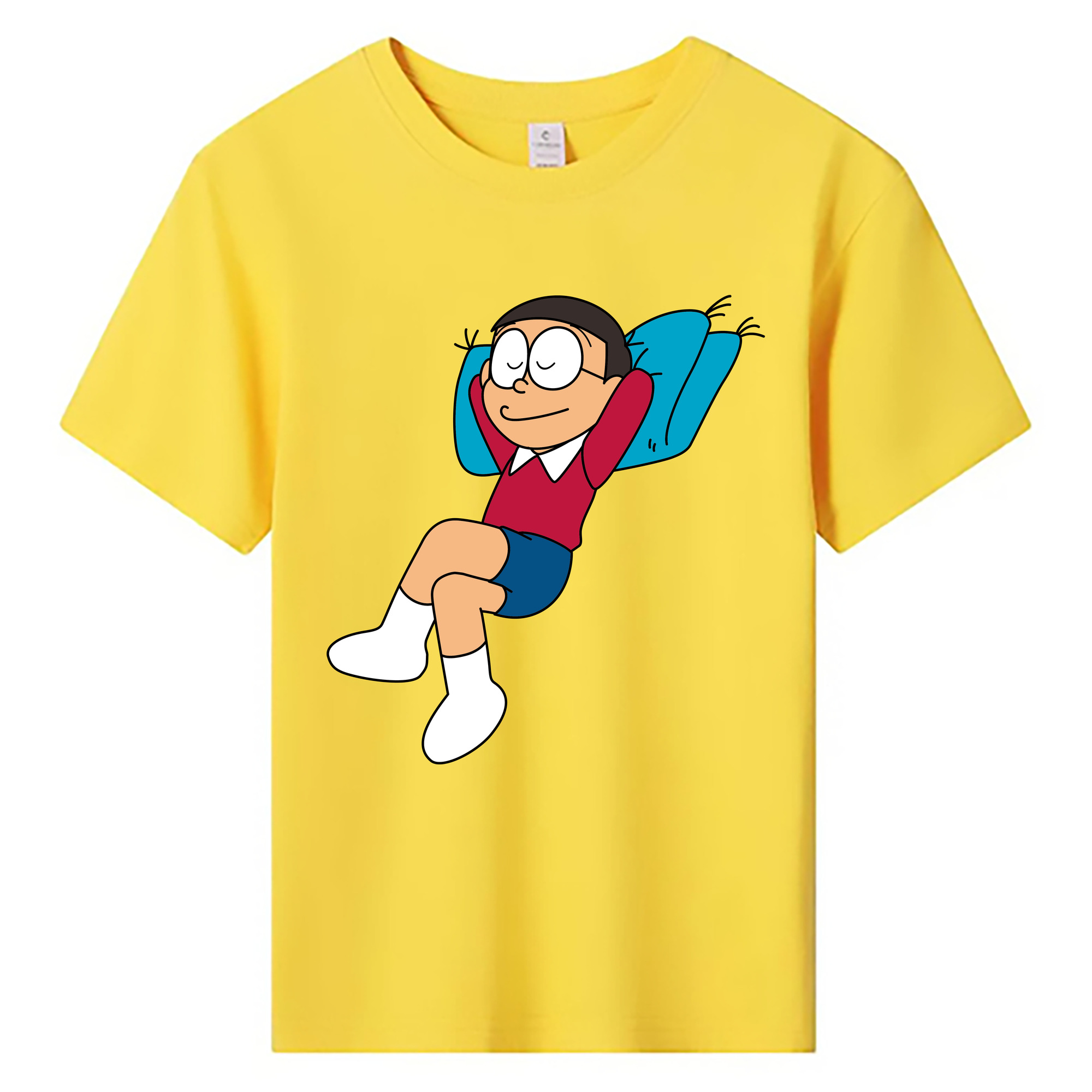 （画像用） ドラえもん 野比 のび太 Doraemon Nobita Nobi 綿100％キッズTシャツ（フロントプリント）