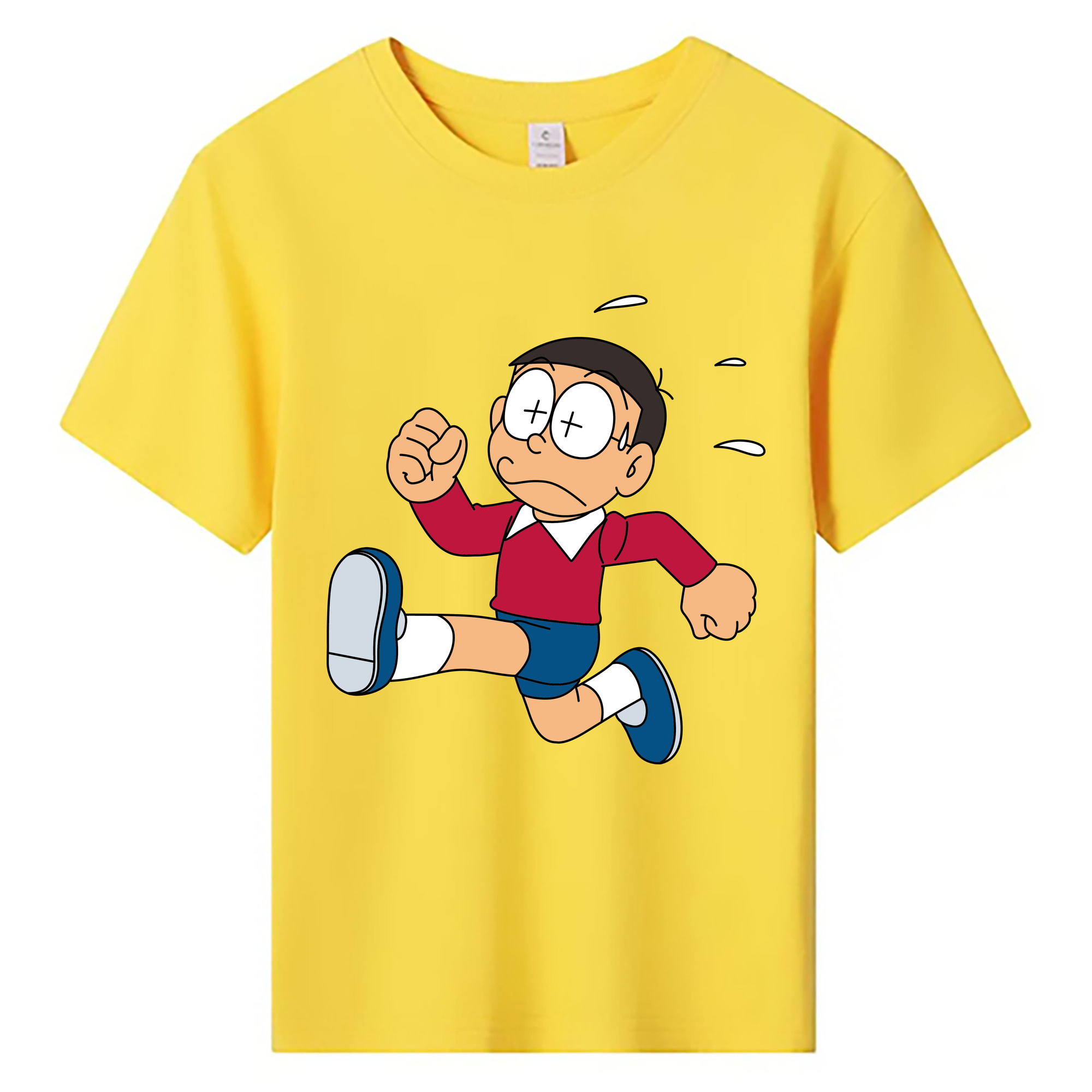 （画像用） ドラえもん 野比 のび太 Doraemon Nobita Nobi 綿100％キッズTシャツ（フロントプリント）