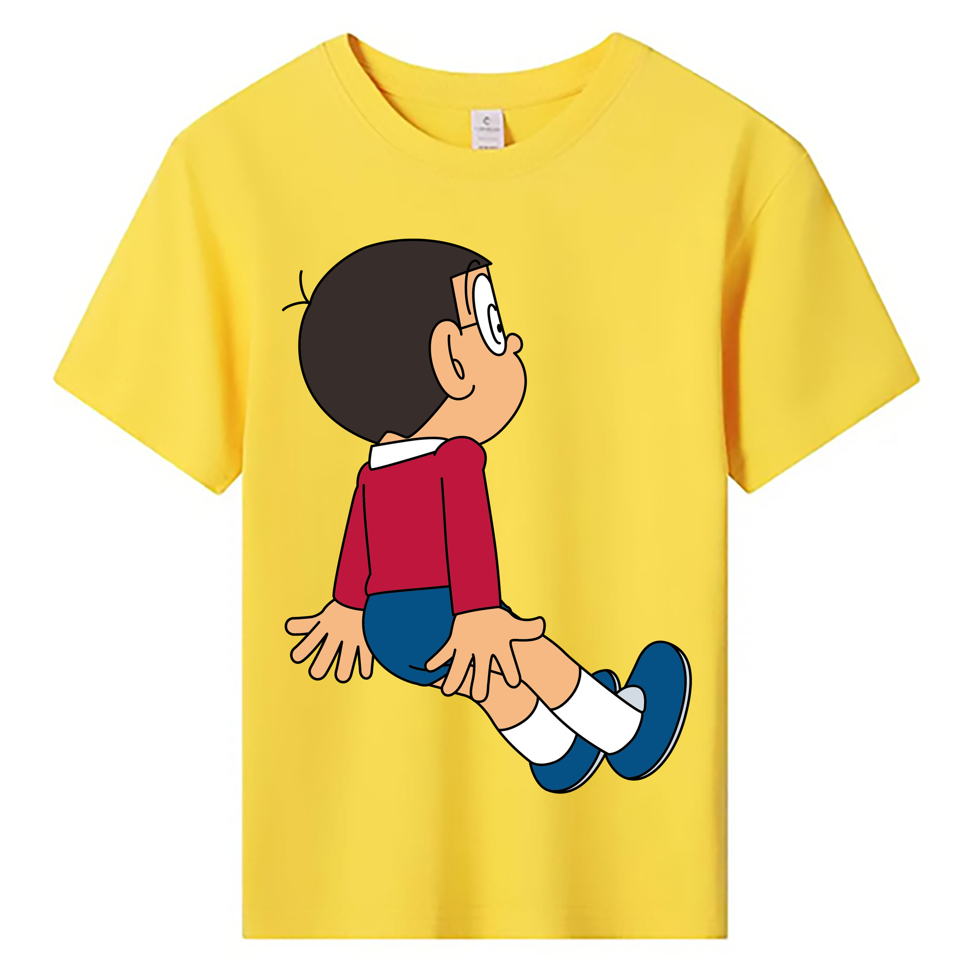 （画像用） ドラえもん 野比 のび太 Doraemon Nobita Nobi 綿100％キッズTシャツ（フロントプリント）