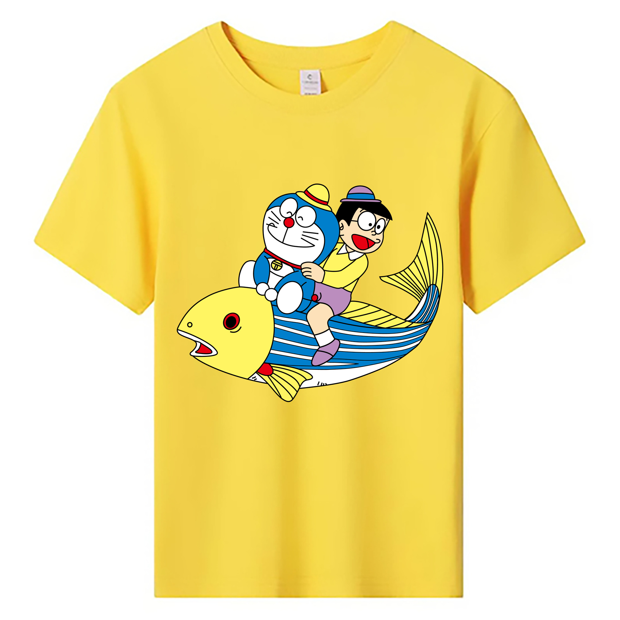 （画像用） ドラえもん 野比 のび太 Doraemon Nobita Nobi 綿100％キッズTシャツ（フロントプリント）