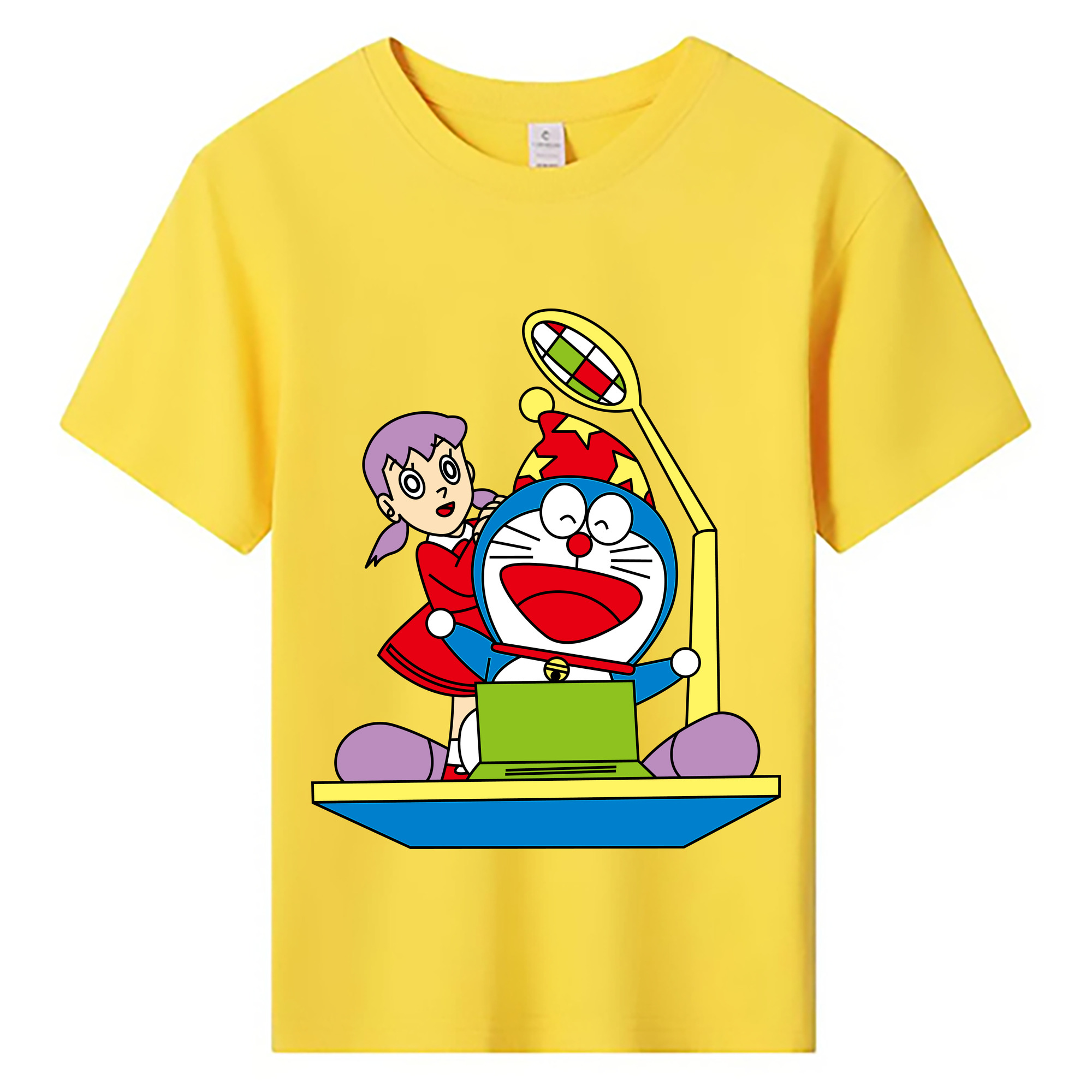 （画像用） ドラえもん みなもと しずか Doraemon Shizuka Minamoto 綿100％キッズTシャツ（フロントプリント）