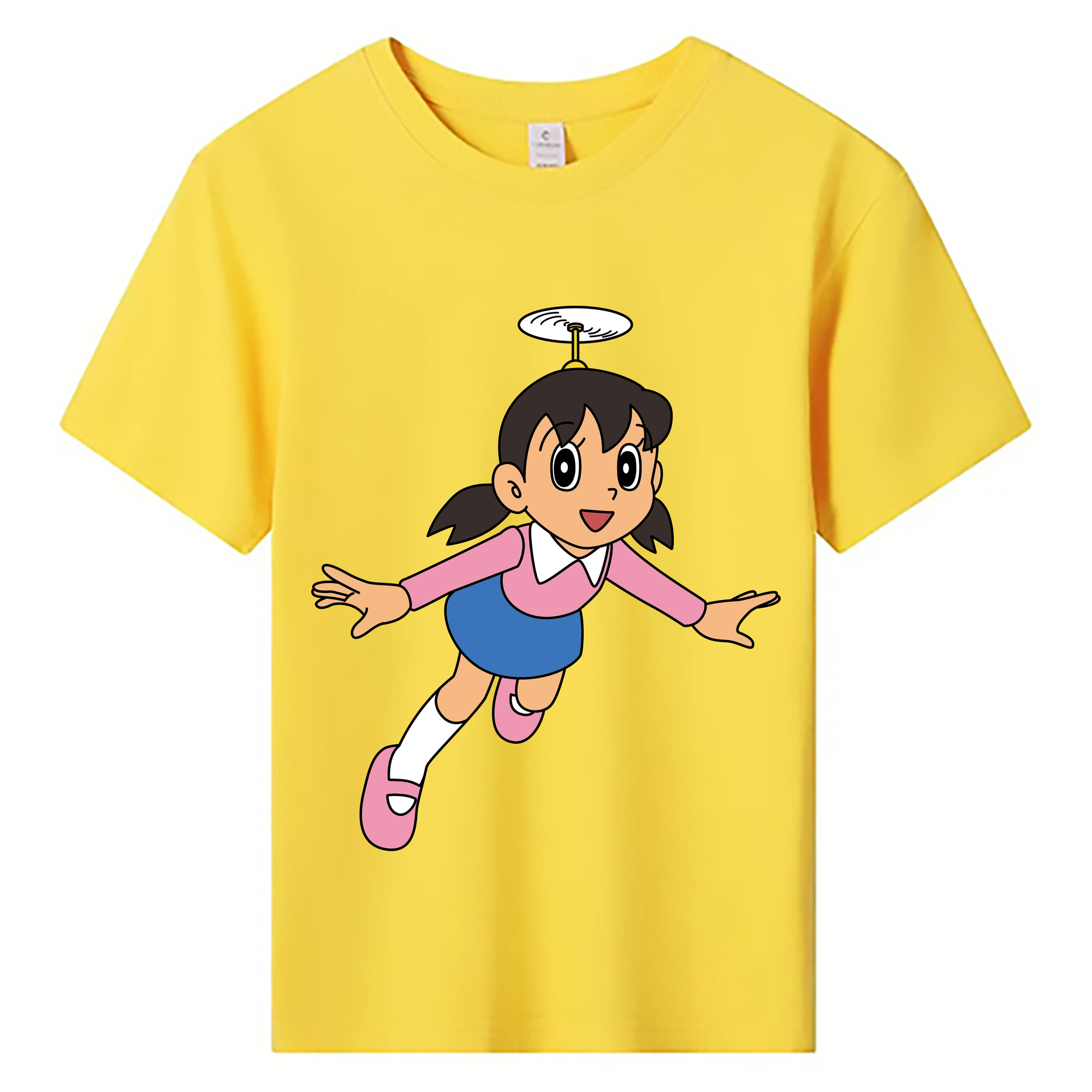 （画像用） ドラえもん みなもと しずか Doraemon Shizuka Minamoto 綿100％キッズTシャツ（フロントプリント）