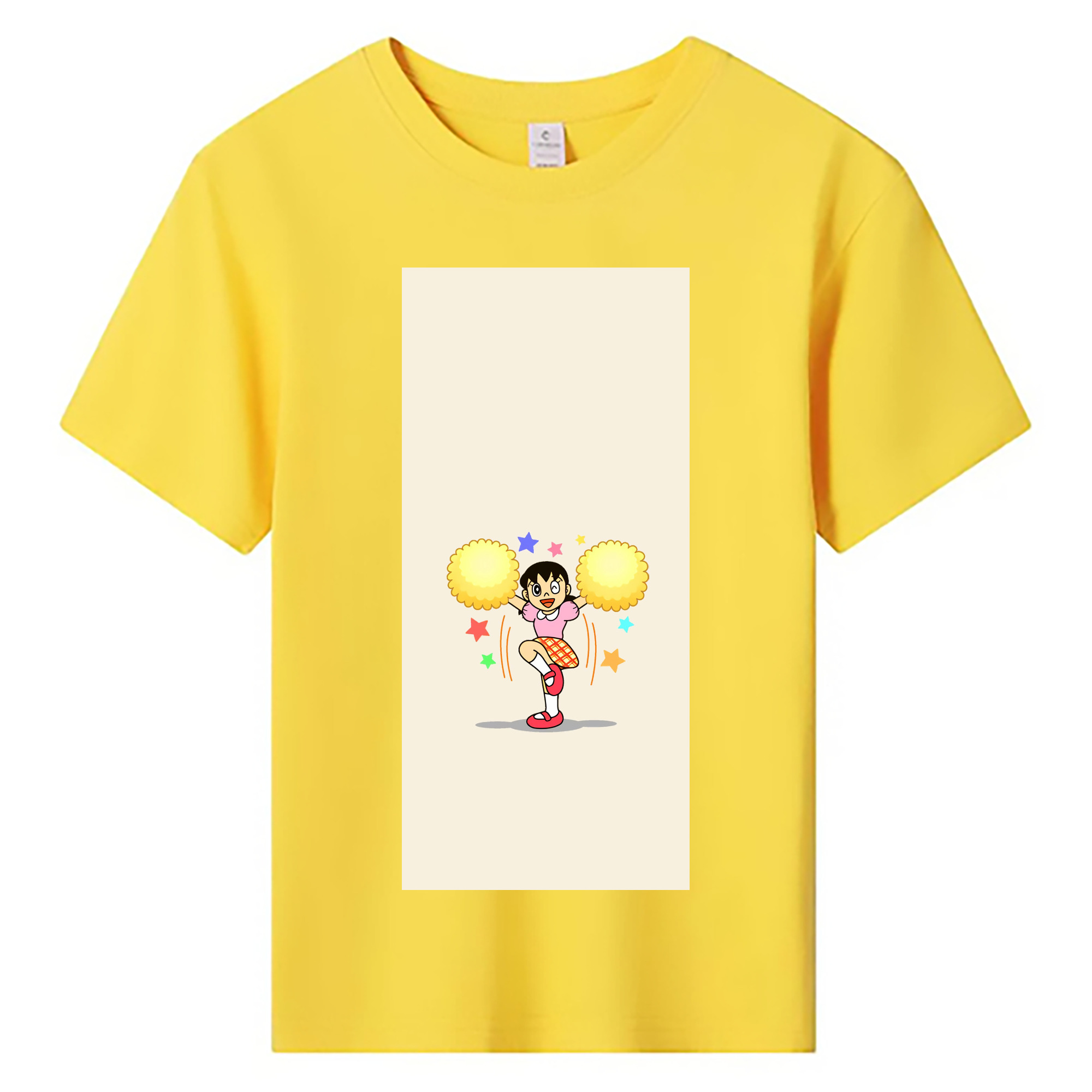 （画像用） ドラえもん みなもと しずか Doraemon Shizuka Minamoto 綿100％キッズTシャツ（フロントプリント）