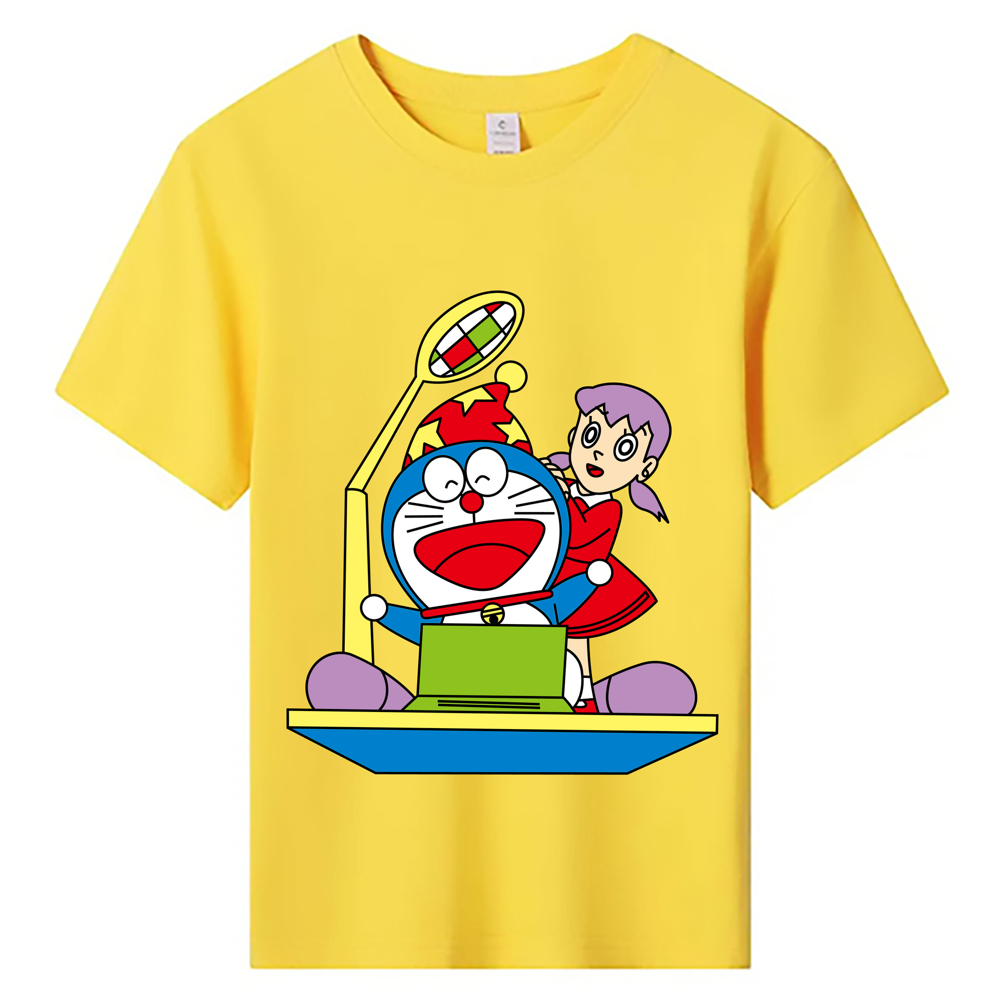 （画像用） ドラえもん みなもと しずか Doraemon Shizuka Minamoto 綿100％キッズTシャツ（フロントプリント）