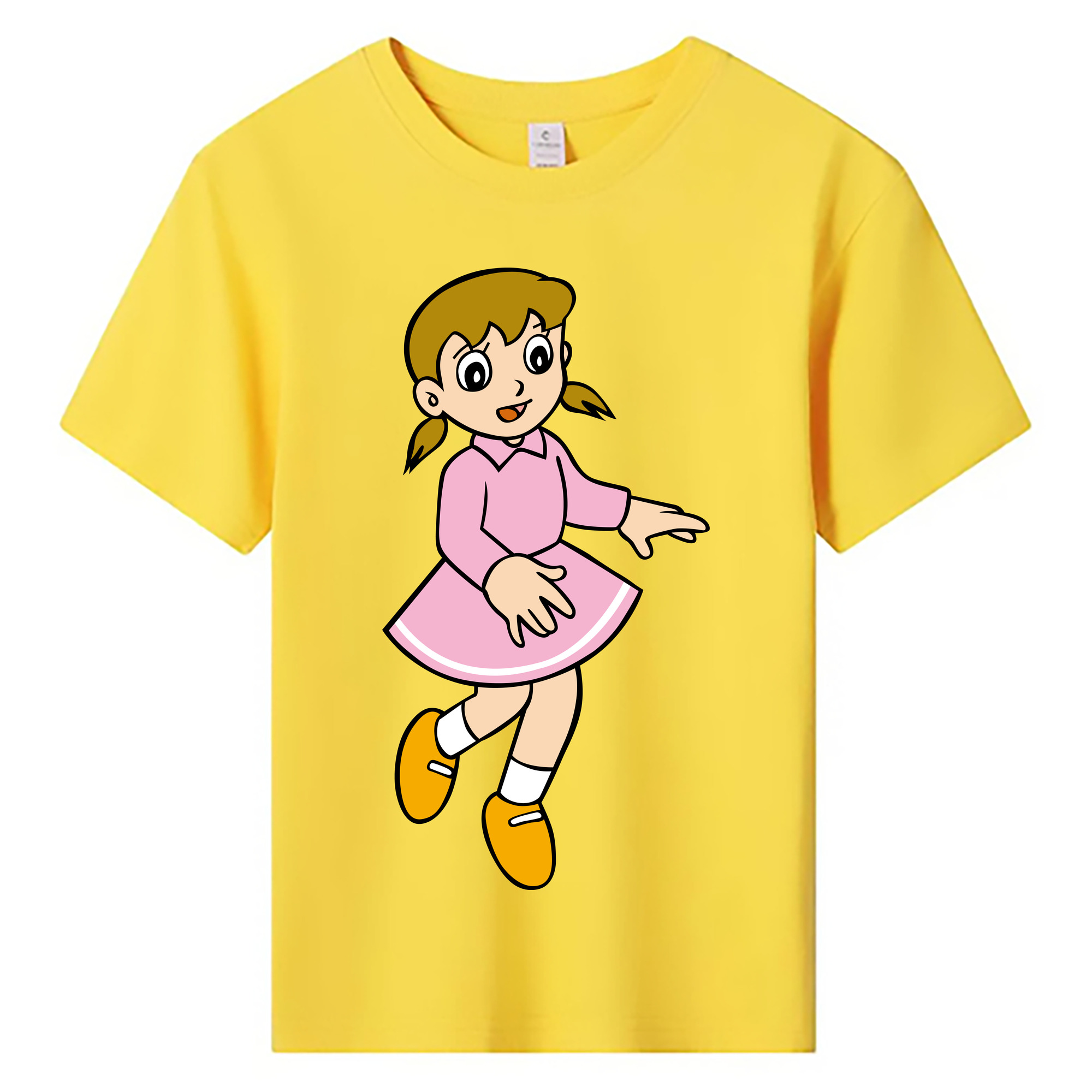 （画像用） ドラえもん みなもと しずか Doraemon Shizuka Minamoto 綿100％キッズTシャツ（フロントプリント）