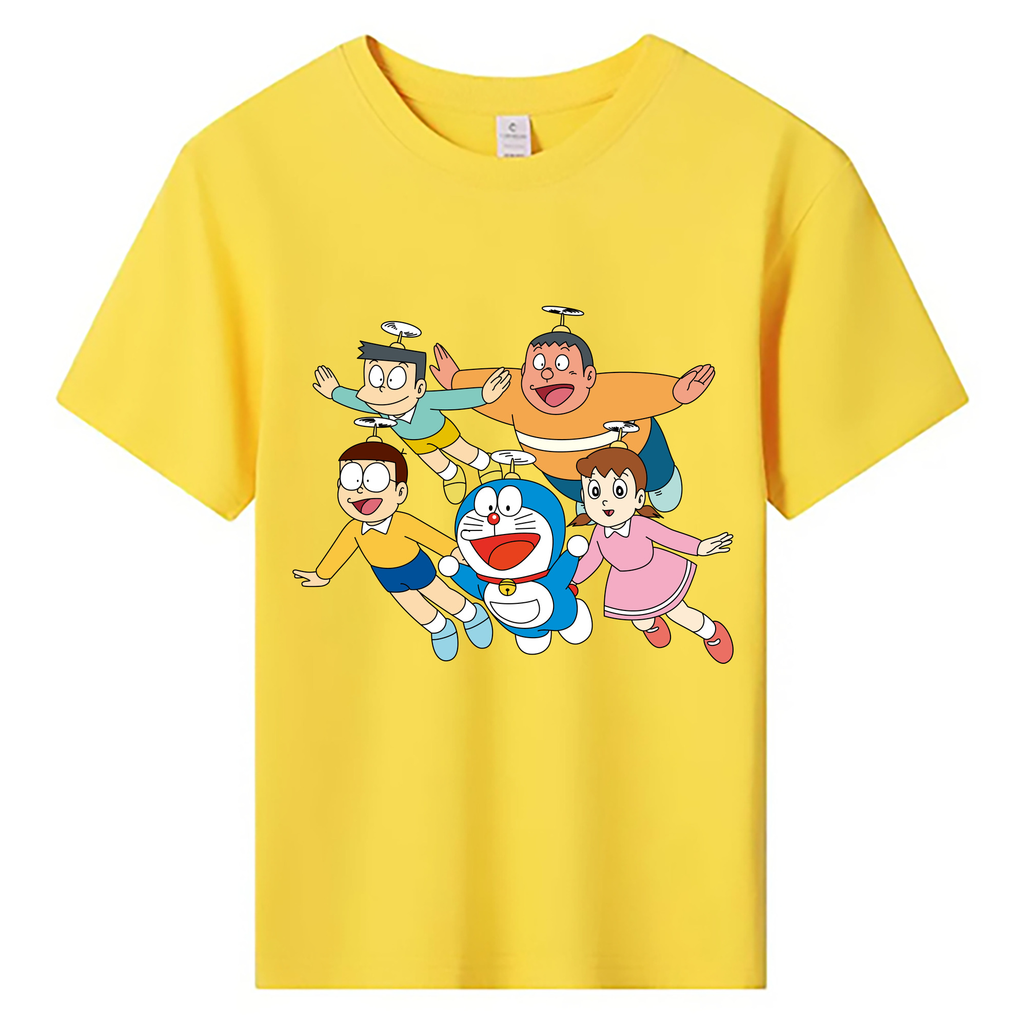 （画像用） ドラえもん 骨川 スネ夫 Doraemon Honekawa Suneo 綿100％キッズTシャツ（フロントプリント）