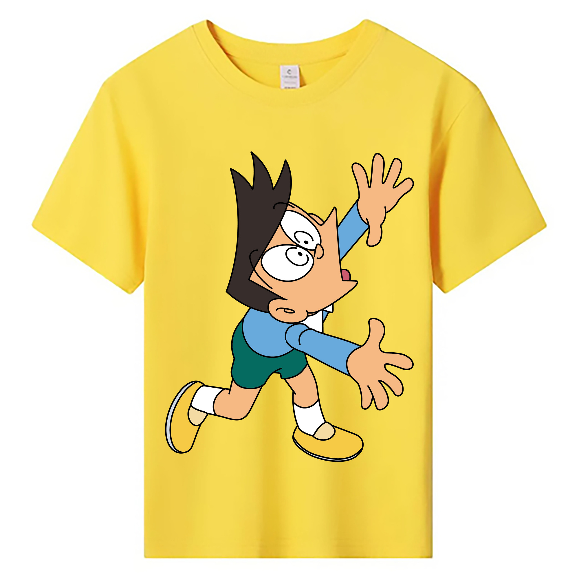 （画像用） ドラえもん 骨川 スネ夫 Doraemon Honekawa Suneo 綿100％キッズTシャツ（フロントプリント）