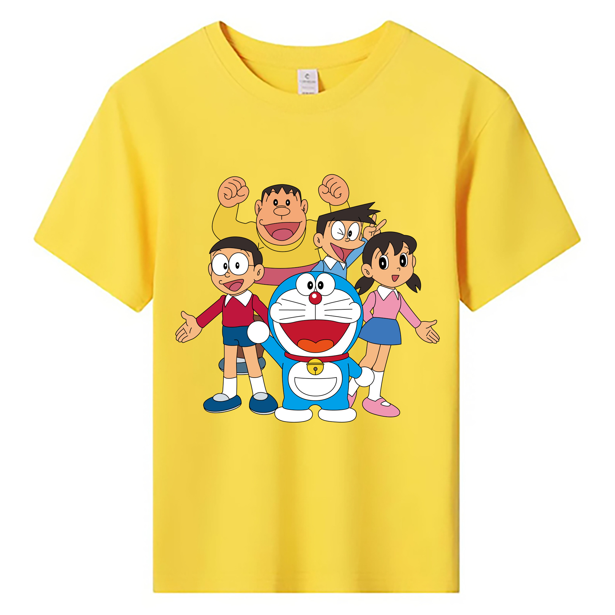（画像用） ドラえもん 骨川 スネ夫 Doraemon Honekawa Suneo 綿100％キッズTシャツ（フロントプリント）