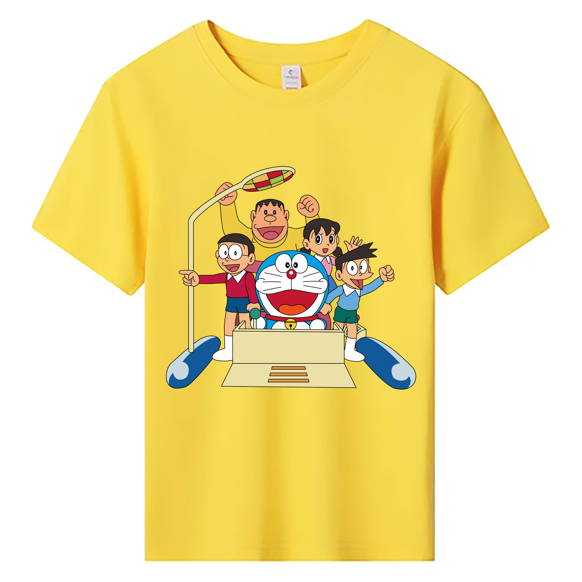 （画像用） ドラえもん 骨川 スネ夫 Doraemon Honekawa Suneo 綿100％キッズTシャツ（フロントプリント）