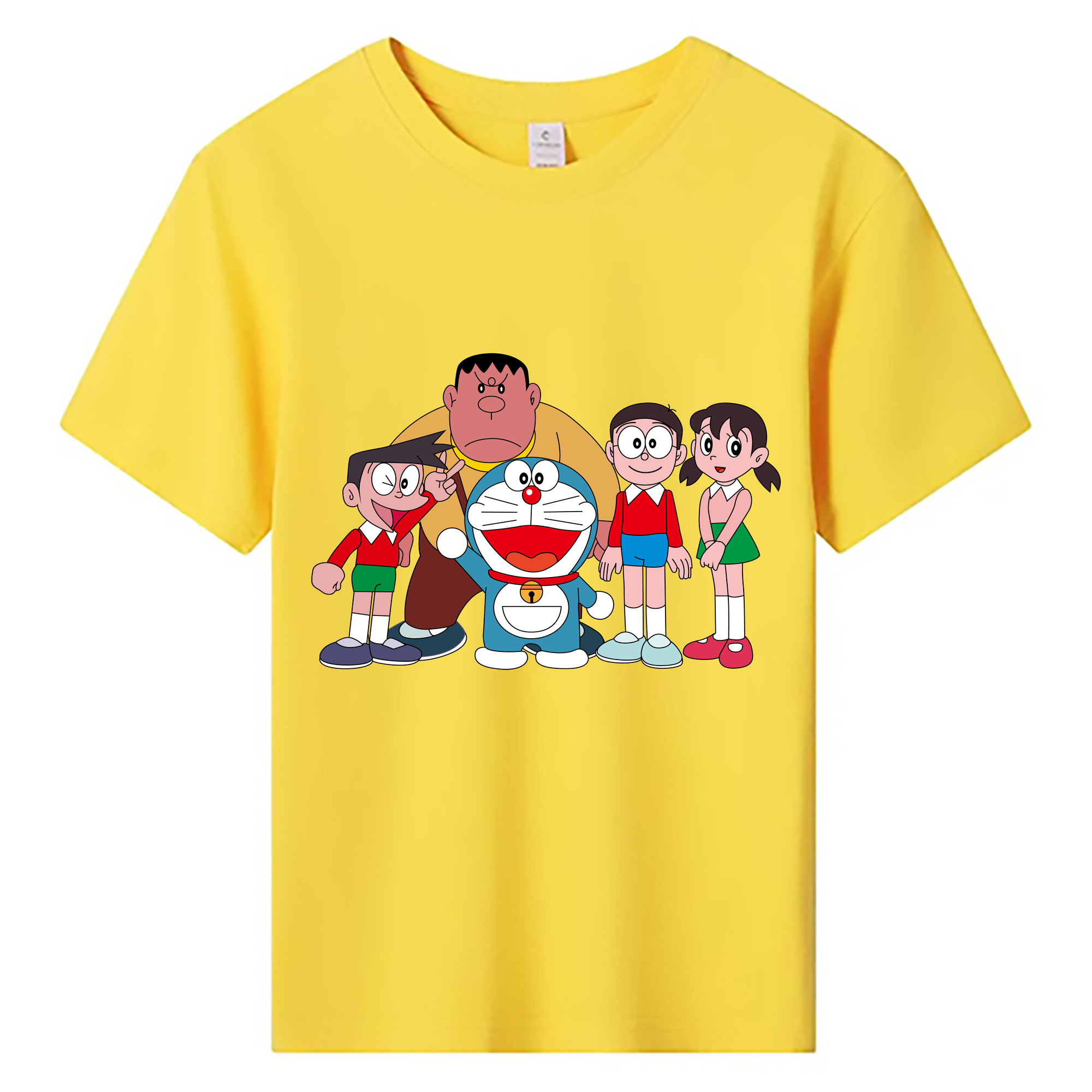 （画像用） ドラえもん 骨川 スネ夫 Doraemon Honekawa Suneo 綿100％キッズTシャツ（フロントプリント）