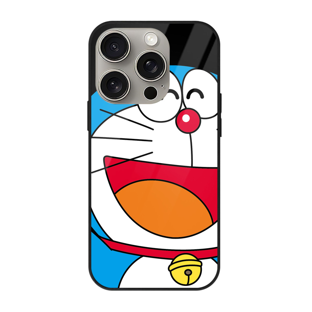 （画像用） ドラえもん Doraemon 【iPhone15Pro対応】スマホケース 耐衝撃＆黄変防止 背面ガラス