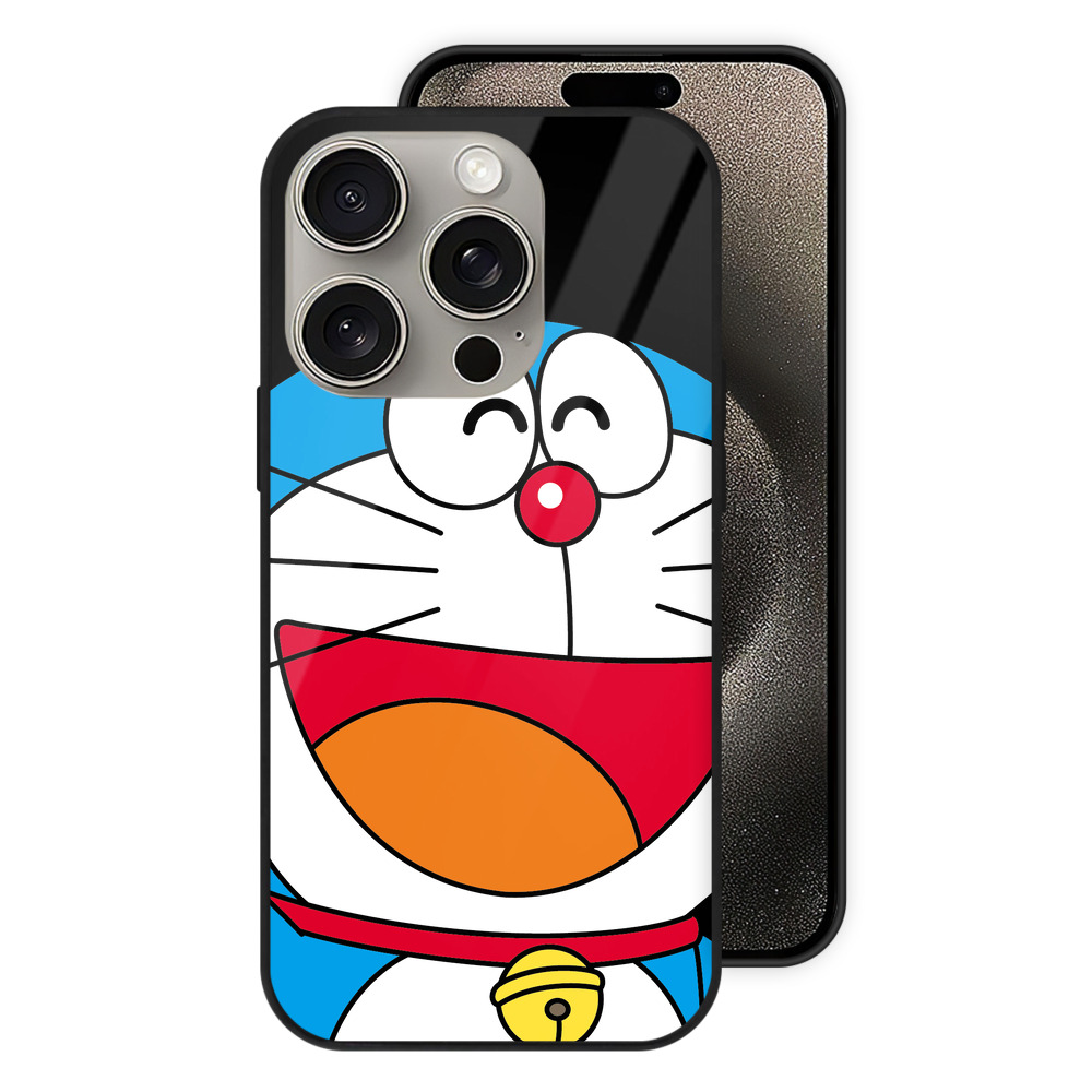 （画像用） ドラえもん Doraemon 【iPhone15Pro対応】スマホケース 耐衝撃＆黄変防止 背面ガラス