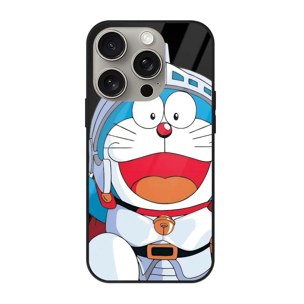 （画像用） ドラえもん Doraemon 【iPhone15Pro対応】スマホケース 耐衝撃＆黄変防止 背面ガラス