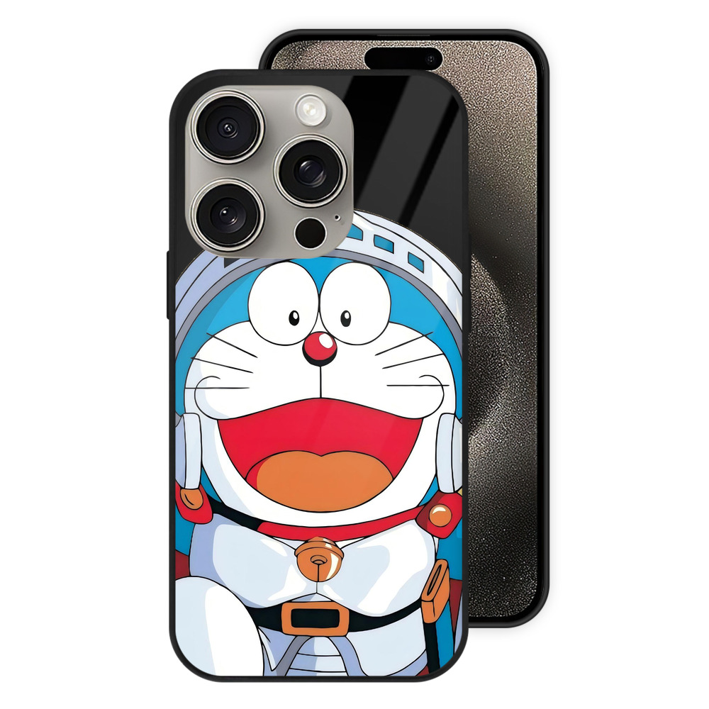 （画像用） ドラえもん Doraemon 【iPhone15Pro対応】スマホケース 耐衝撃＆黄変防止 背面ガラス