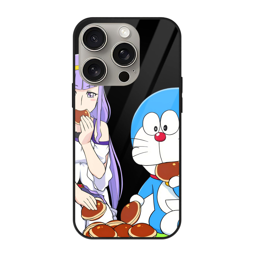 （画像用） ドラえもん Doraemon 【iPhone15Pro対応】スマホケース 耐衝撃＆黄変防止 背面ガラス