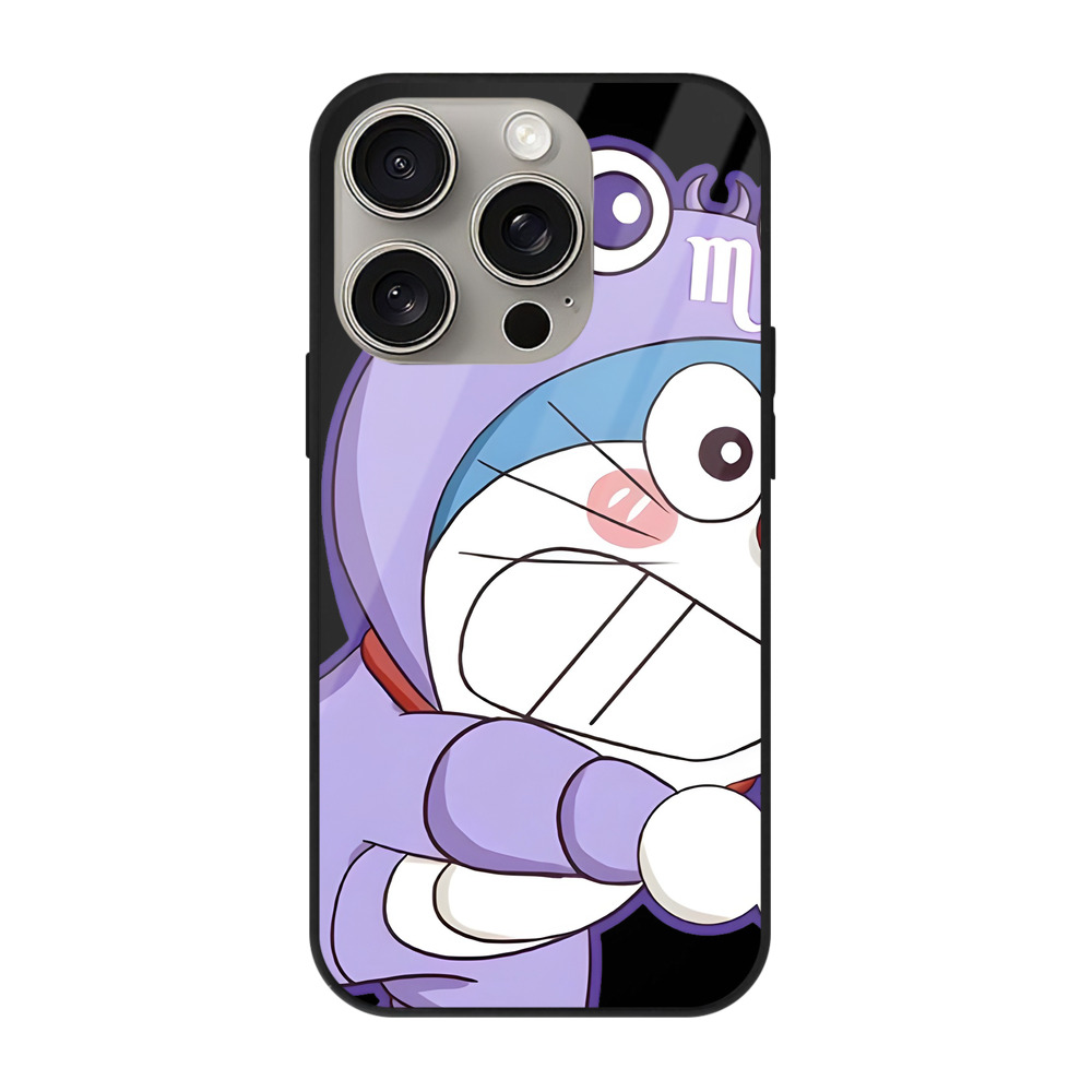 （画像用） ドラえもん Doraemon 【iPhone15Pro対応】スマホケース 耐衝撃＆黄変防止 背面ガラス