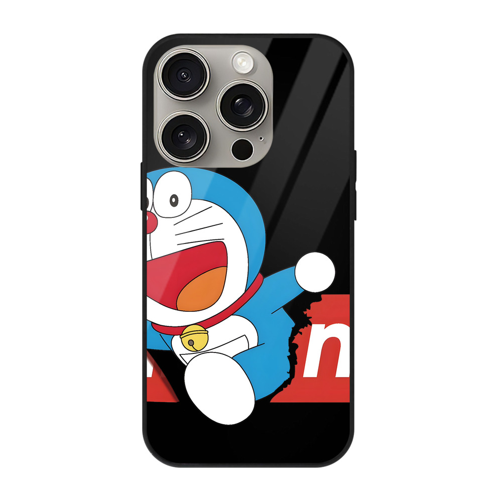（画像用） ドラえもん Doraemon 【iPhone15Pro対応】スマホケース 耐衝撃＆黄変防止 背面ガラス